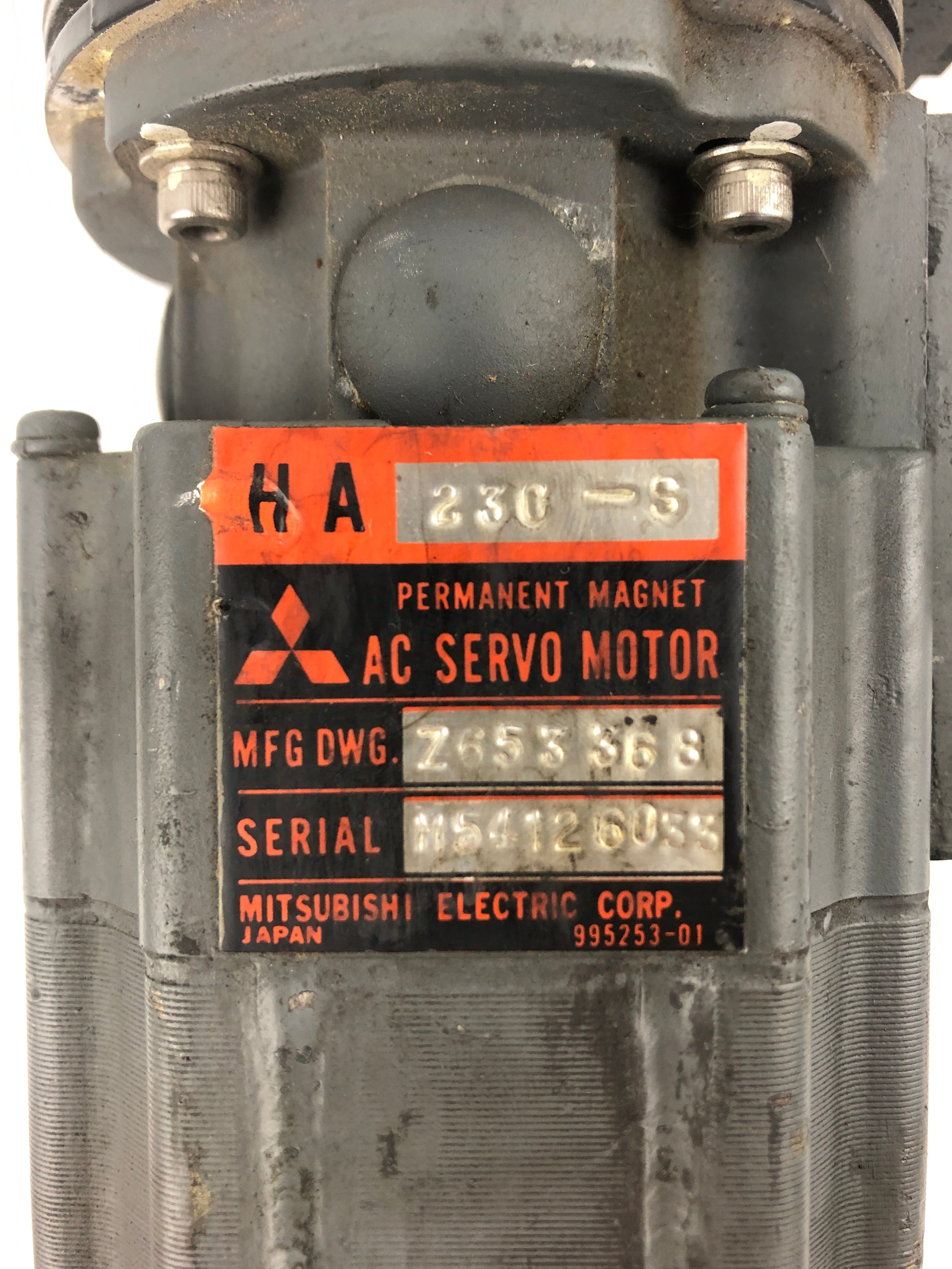 Mitsubishi HA 230-S AC Servo Motor with Tamagawa FA-Coder OSE 5K-6-12-0 Encoder