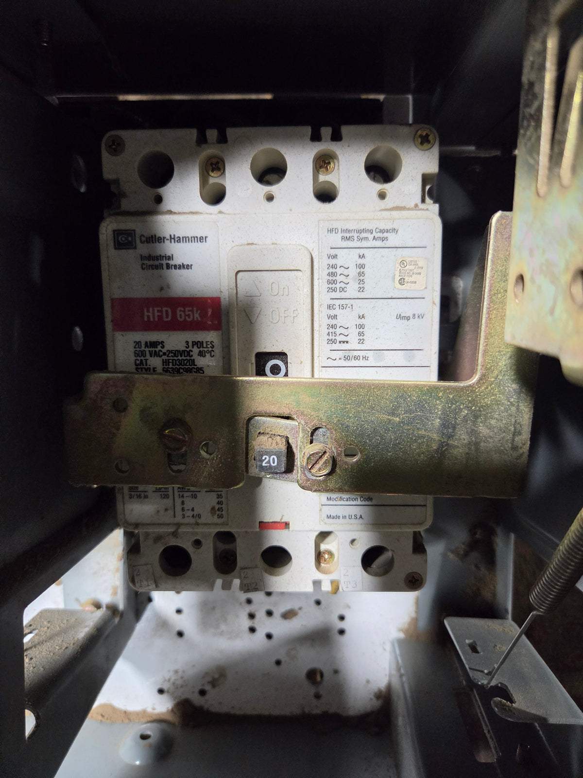 Allen Bradley 2193F-AKC MCC Bucket 30A 20A Dual Breaker Centerline 2100 No Door