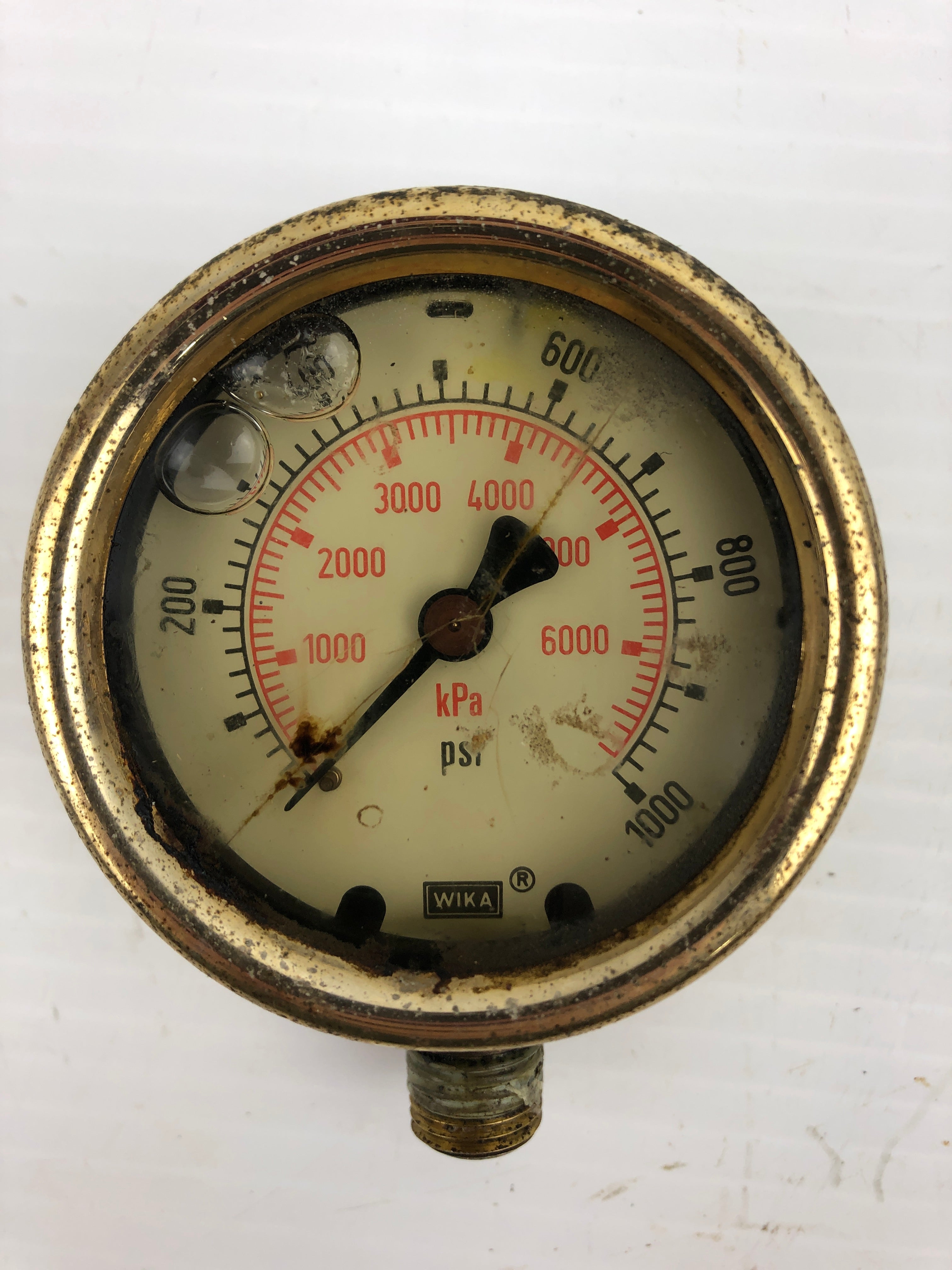 Wika Liquid Filled Gauge 0-1000 PSI 2-1/2'' OD