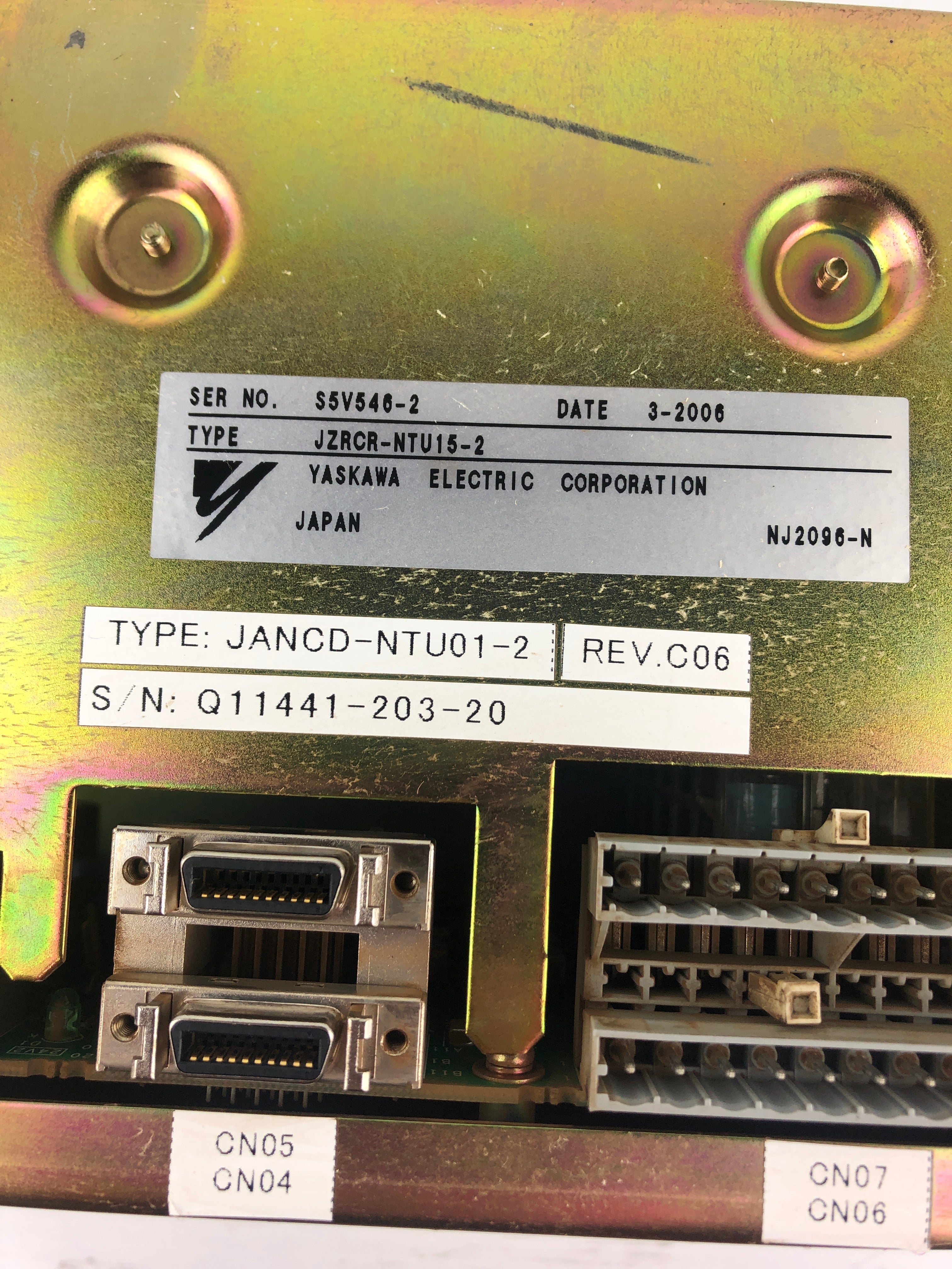 Yaskawa Electric JZRCR-NTU15-2 Power Supply Module