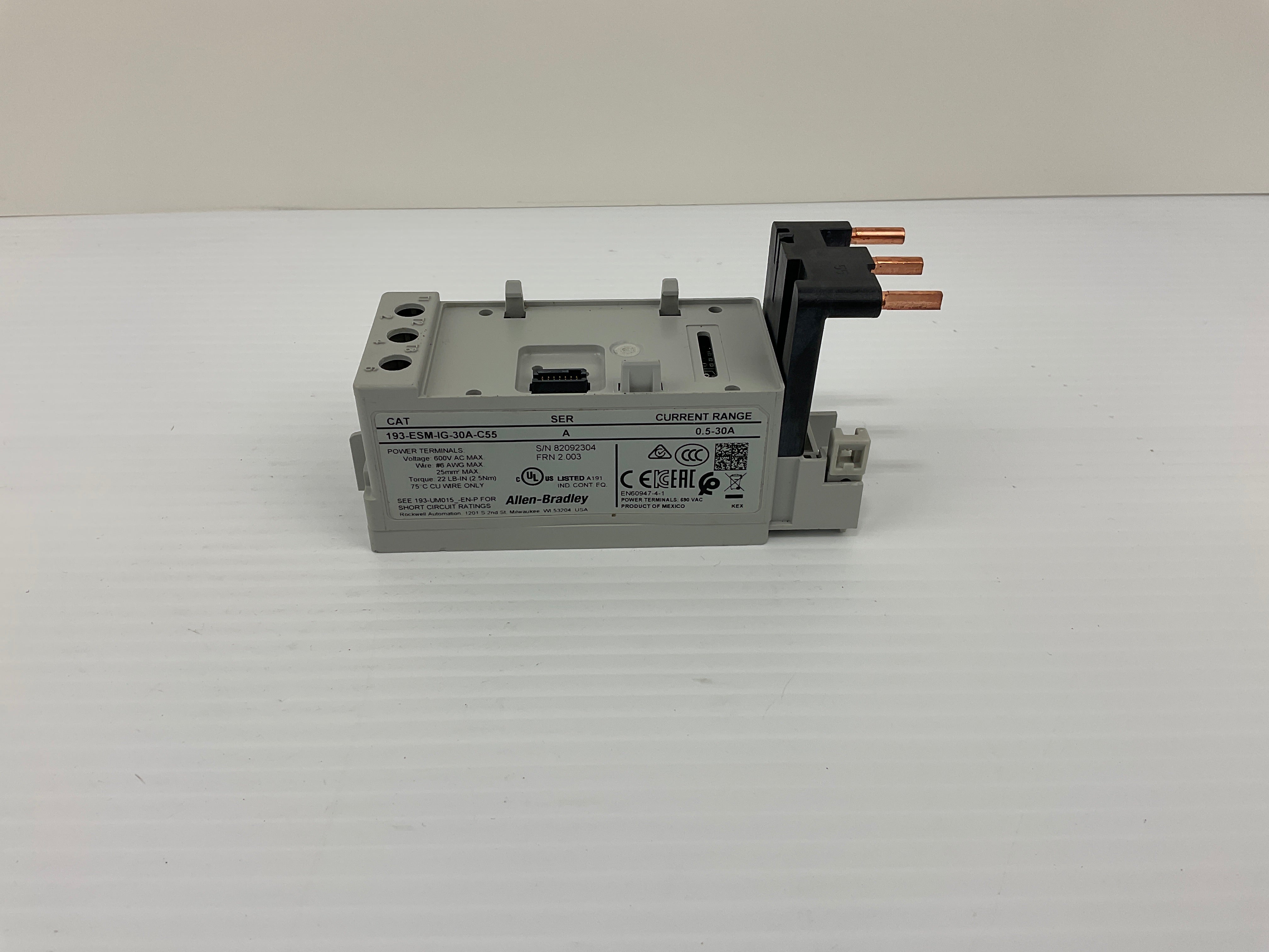 Allen Bradley Overload Relay 193-ESM-IG-30A-C55 Series A