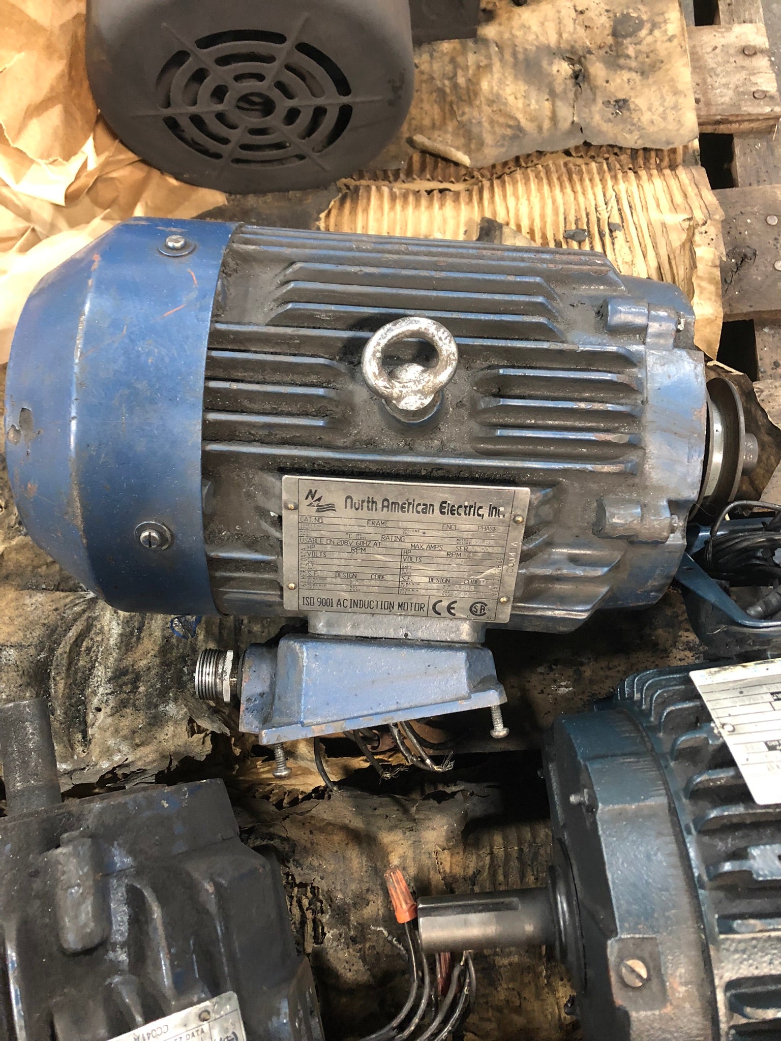 North American Electric H1802 Motor 2 HP 230-460V 1425/1751 RPM 3 Phase 50/60Hz