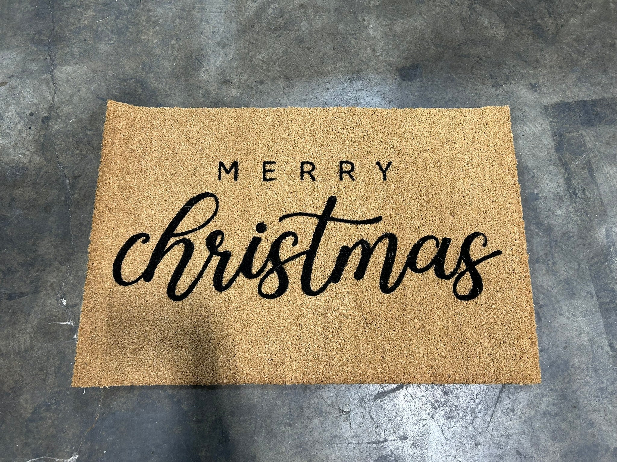 Merry Christmas Outdoor Rug / Doormat 35" Long x 24" Wide