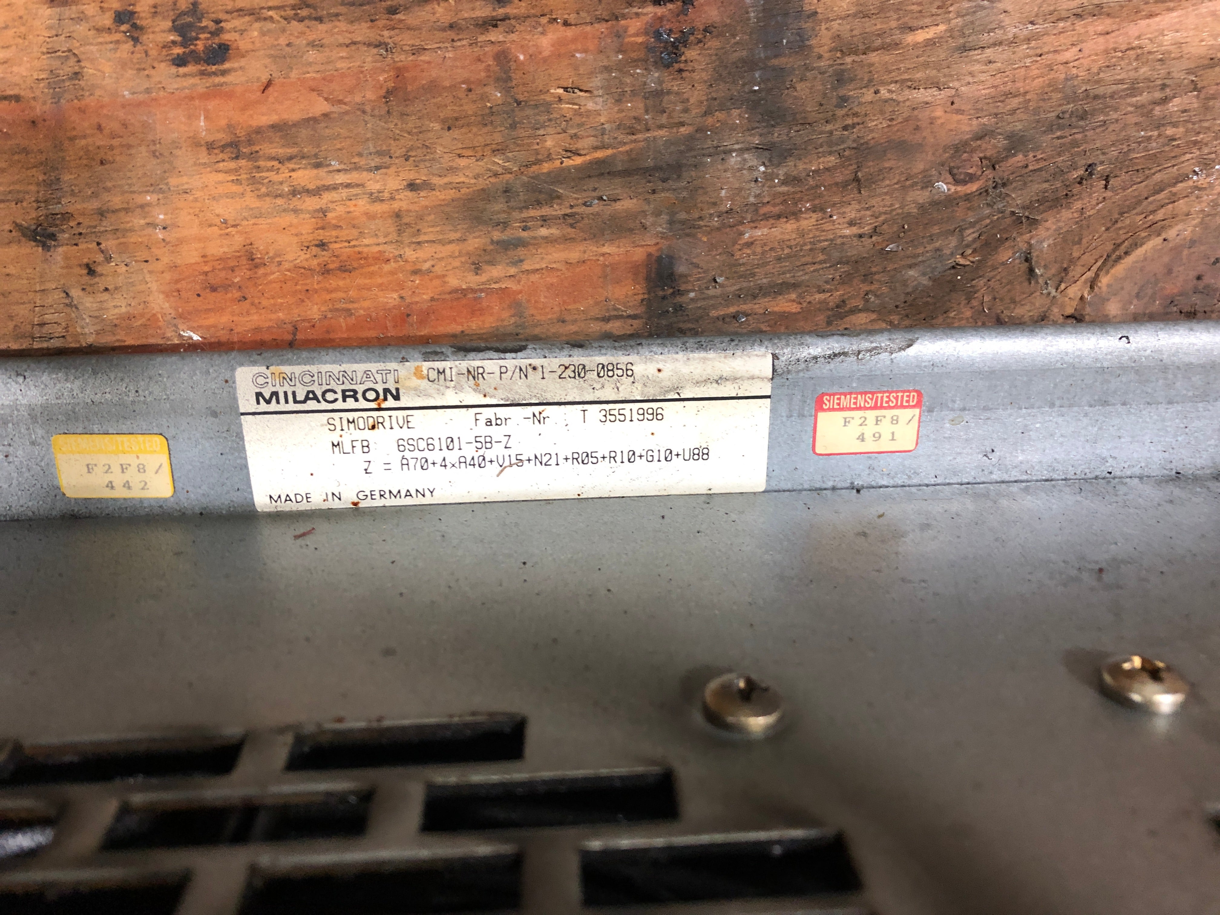 Cincinnati Milacron 6SC6101-5B-Z Simodrive Rack Converter - No Cover