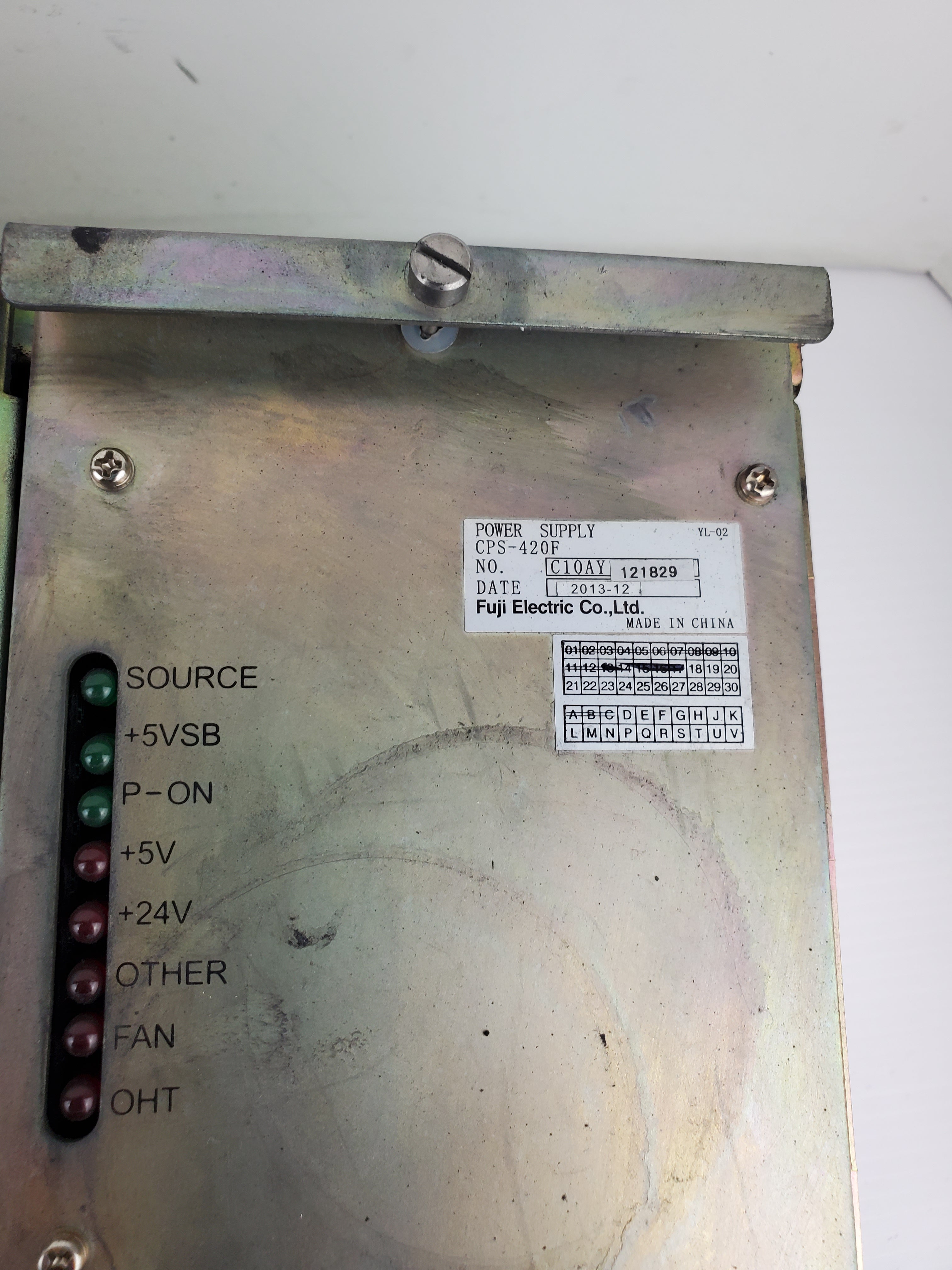 Fuji Electric CPS-420F Yaskawa Power Supply JZNC-NRK01-1 Rack