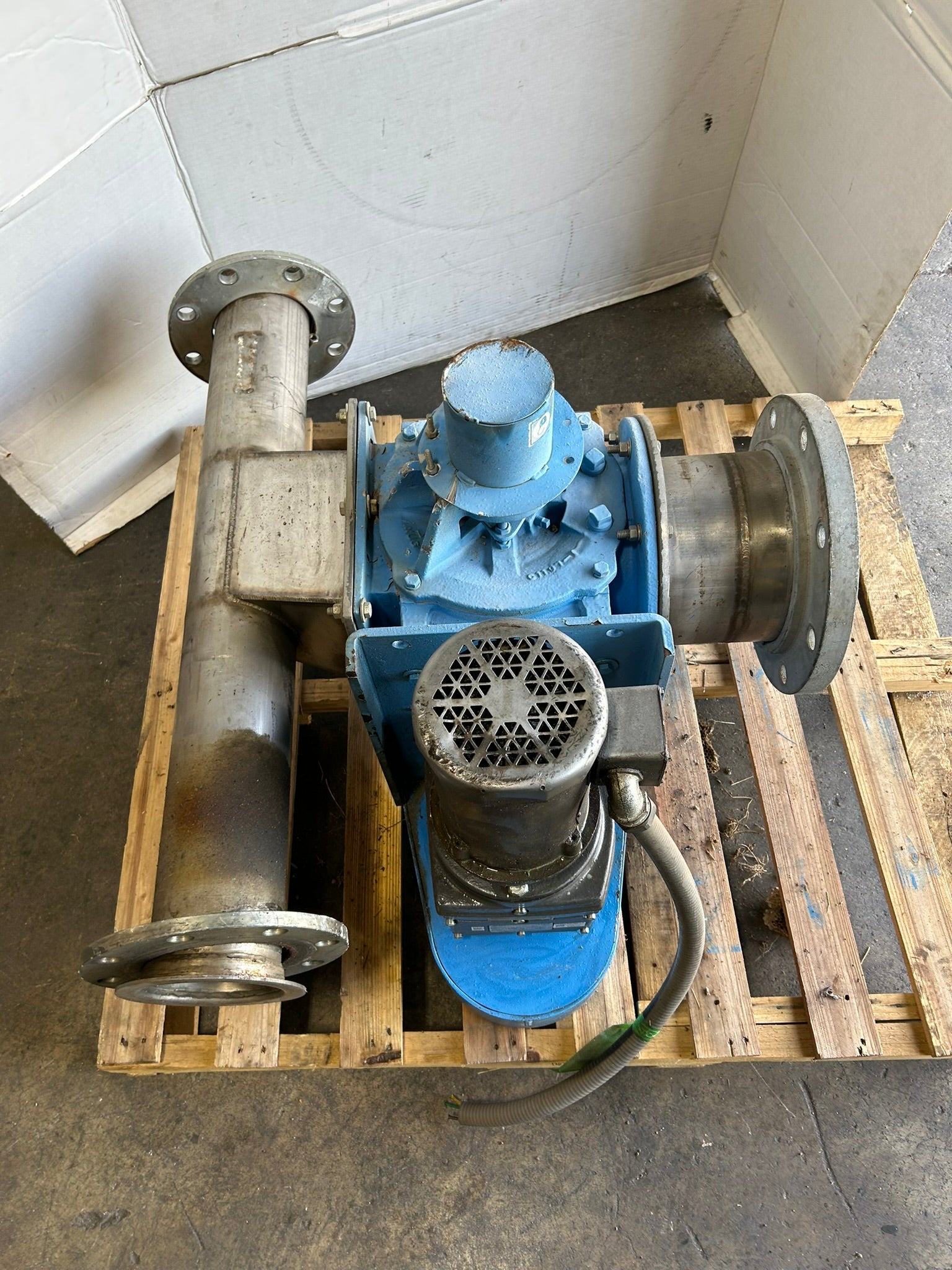 Andritz Sprout 10X8 STD Blower Rotary Airlock Valve w/ Gearbox & Motor 07-00060