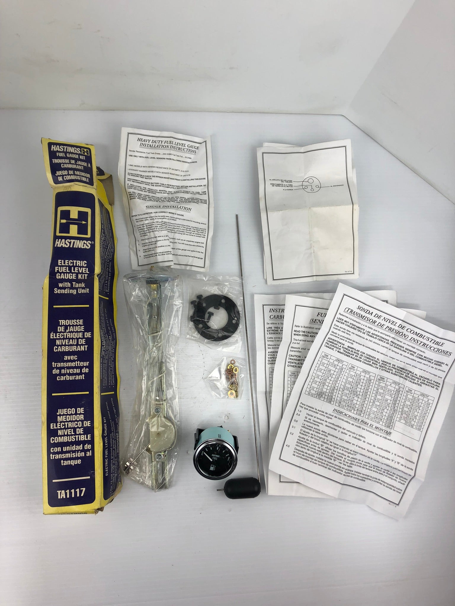Hastings TA1117 Electric Fuel Level Gauge Kit