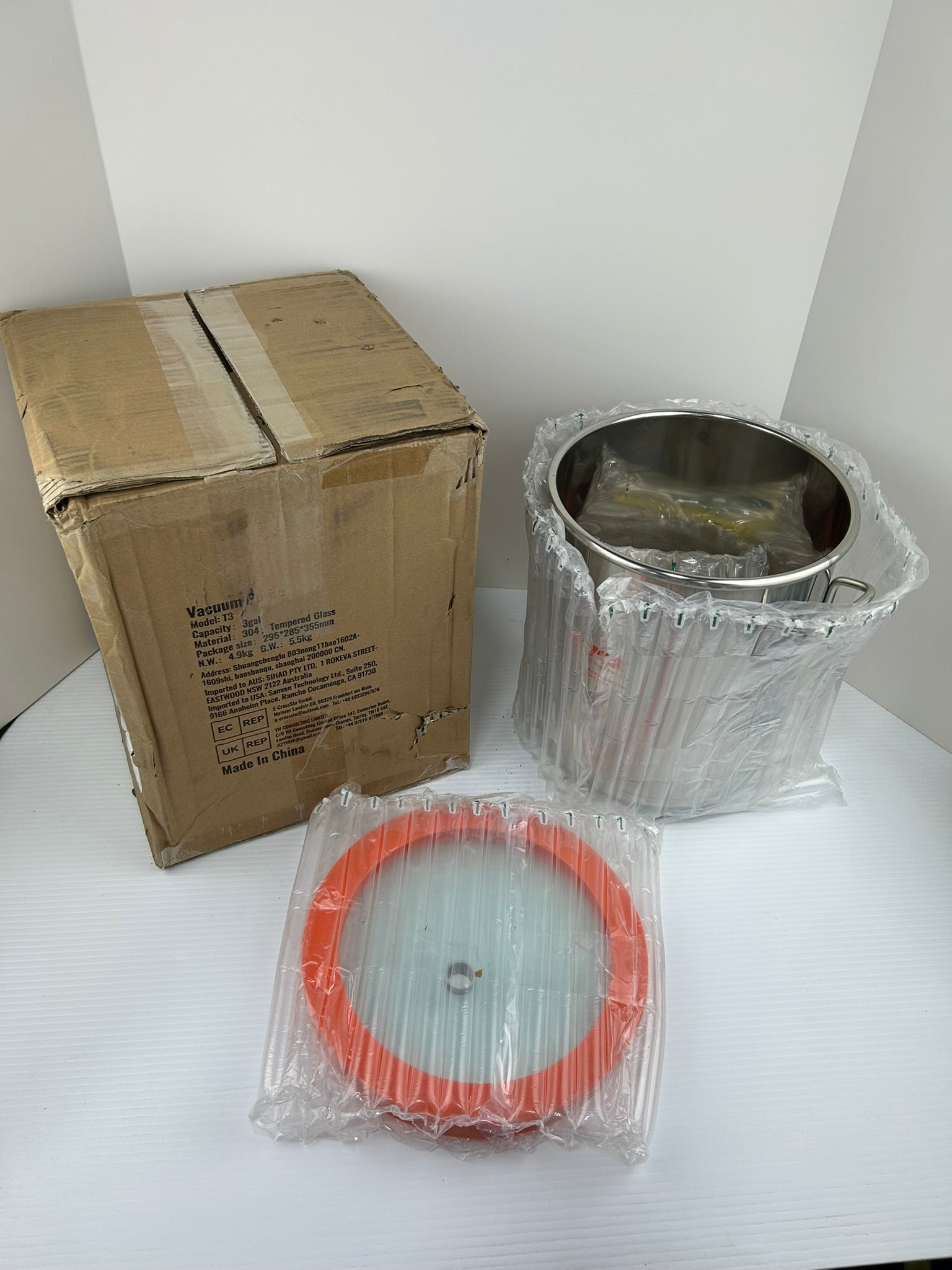 Vevor T3 Vacuum Chamber Tempered Glass 3 Gallon