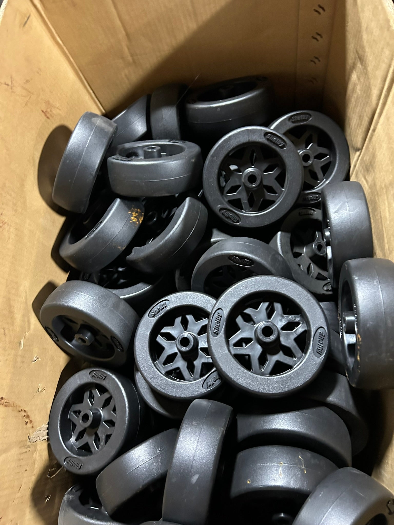 6" Shelby Plastic Diamond Spoke Trailer Dolly Wheels - Lot of 186