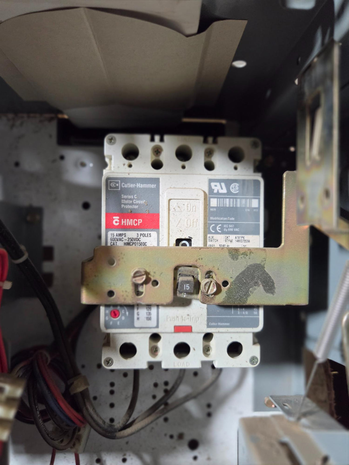 Allen-Bradley MCC Bucket 2113B Size 1 FVNR 15A Breaker 3.0HP 3PH 480V - No Door