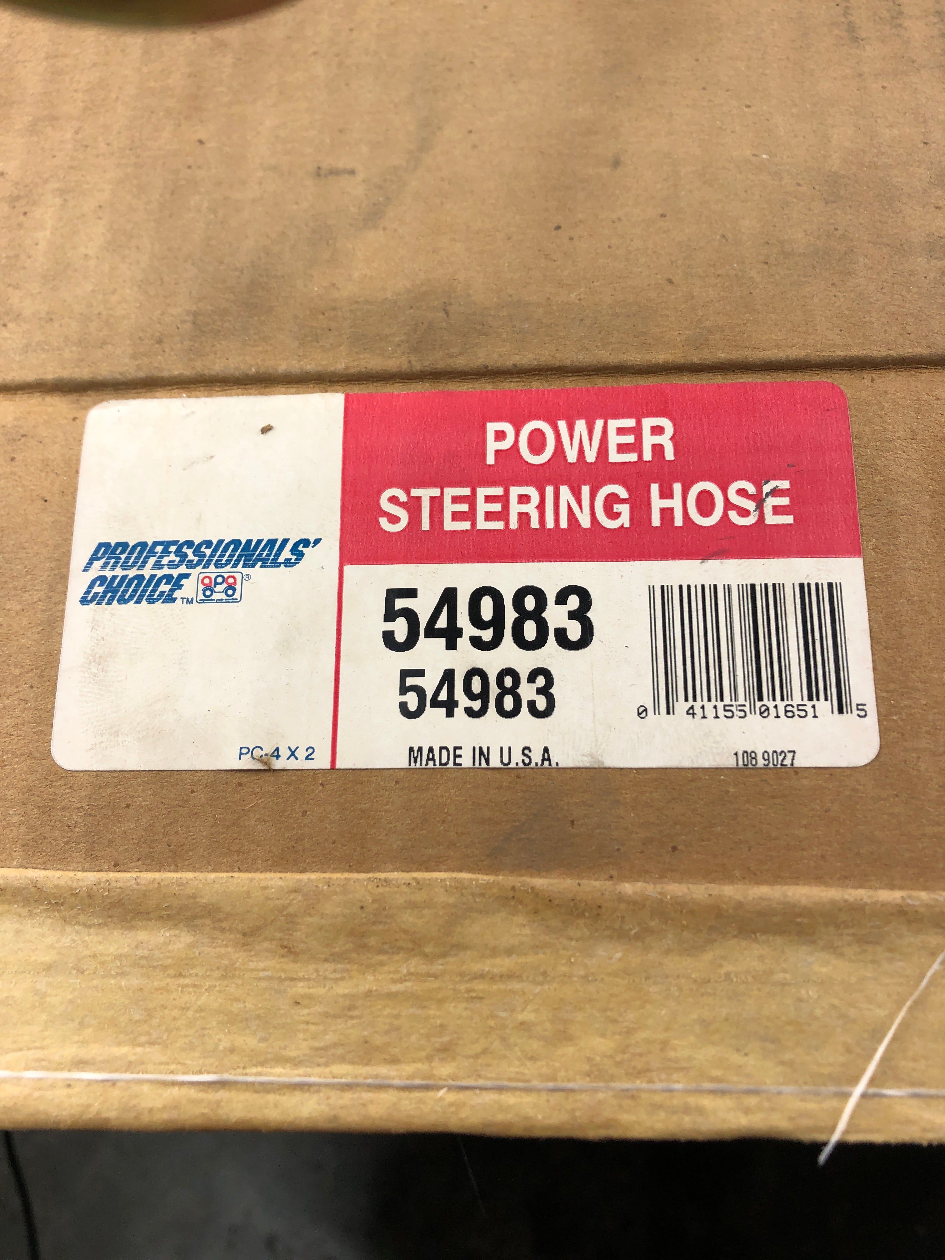 Professionals' Choice 54893 Power Steering Hose 108 9027 - Nissan Altima
