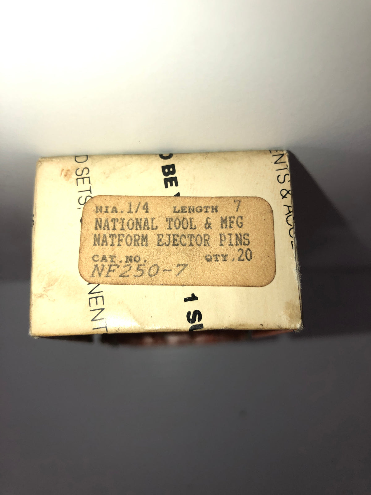 National Tool And Manufacturing Co. Ejector Pins NF250-7 7" (Box Of 4)