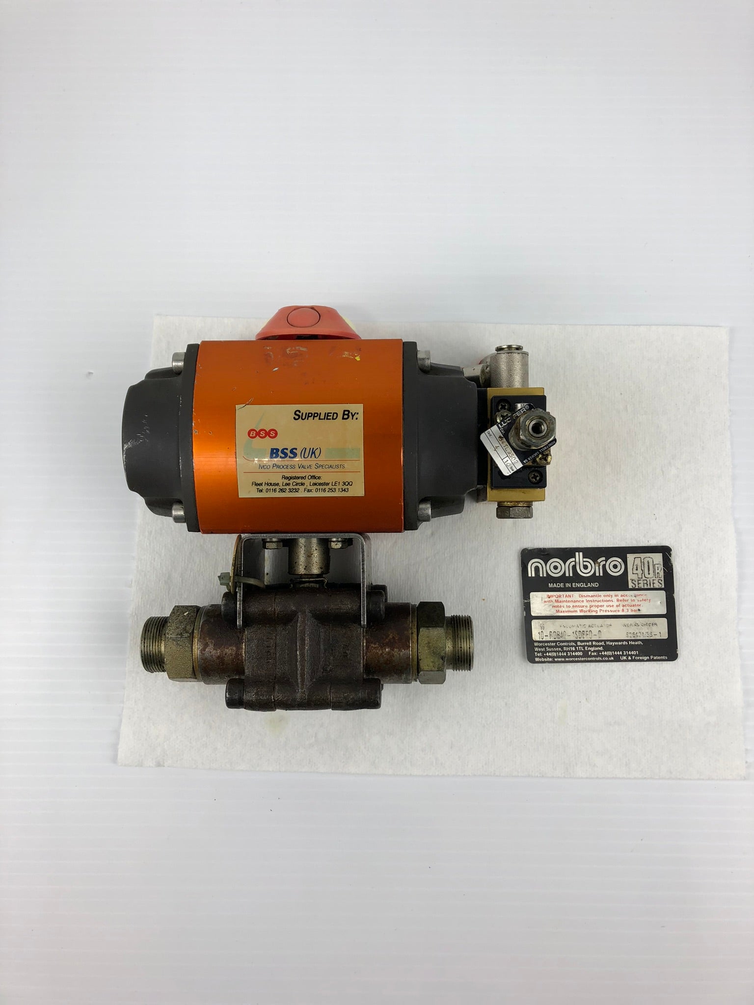 Norbro 10-RDB40-1SDBE0-D Pneumatic Actuator w Lucifer S26401-36-1