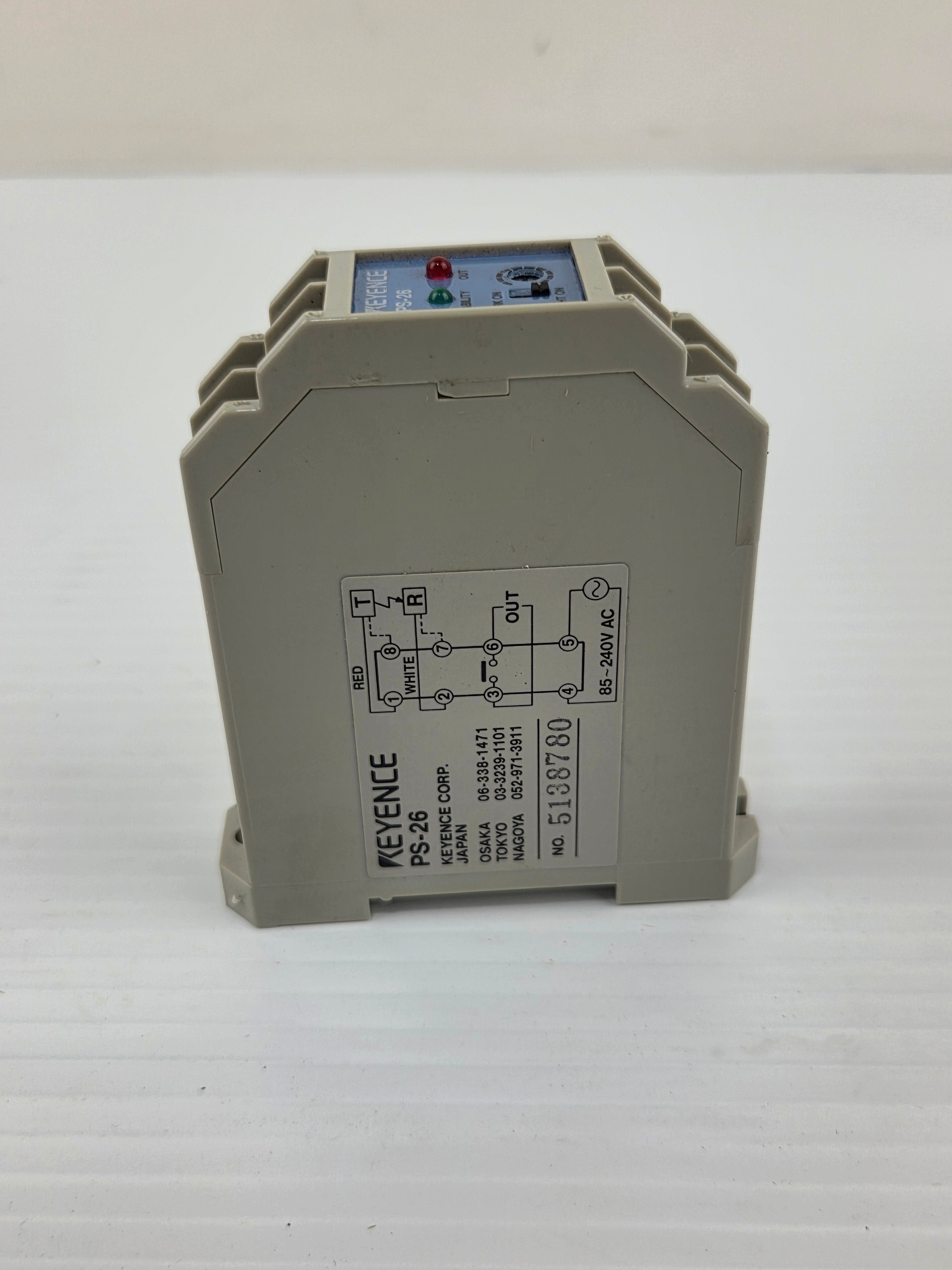 Keyence PS-26 Photoelectric Sensor Amplifier 85-240VAC DIN Rail Switch PS26