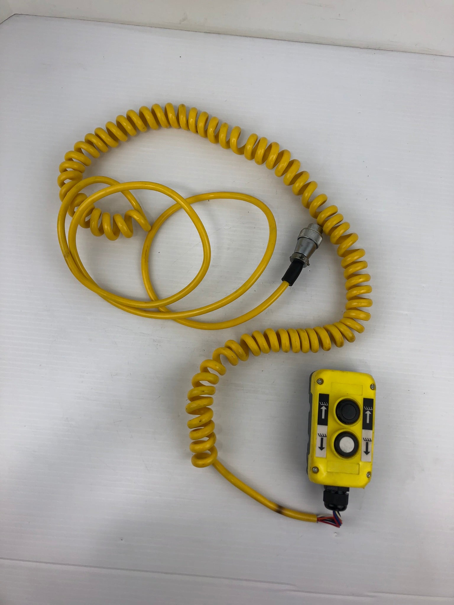 Crane Hoist Pendant with Two Push Buttons Yellow