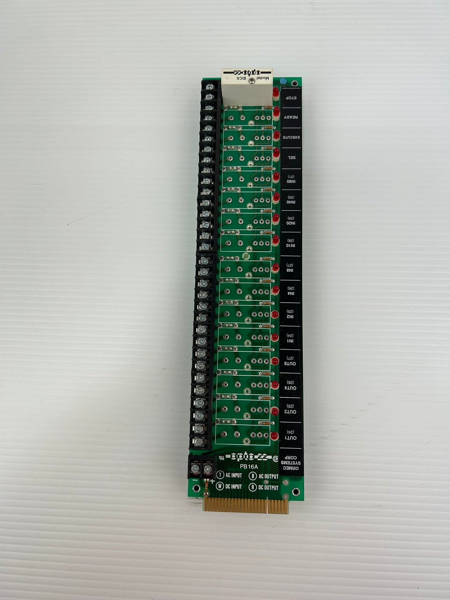 Opto 22 PB16A Relay Circuit Board With 1 Relay IDC5