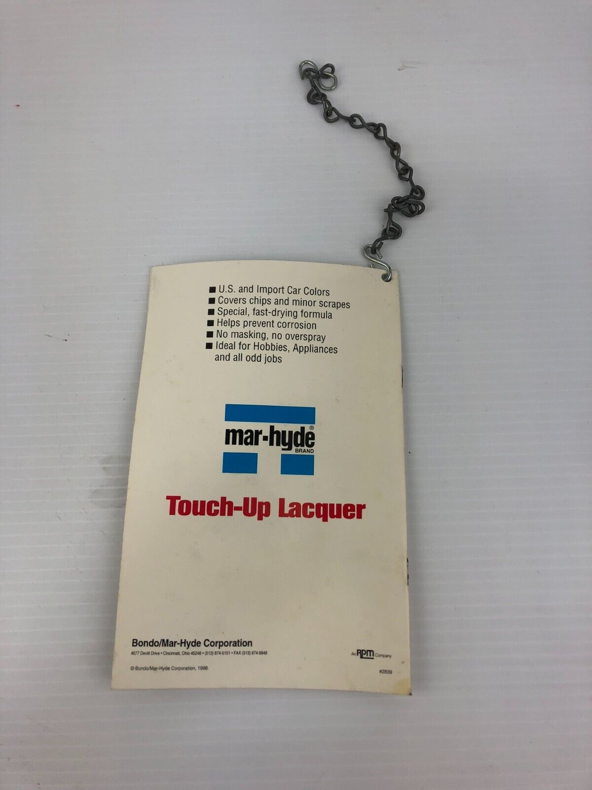 Mar-Hyde Application Guide U.S. and Import Car Colors 1992-1998