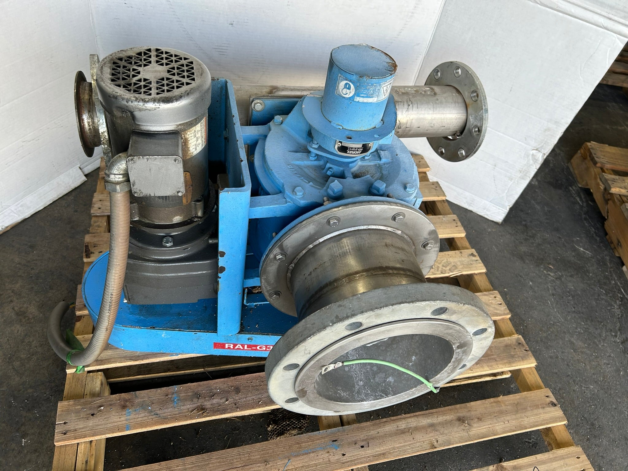 Andritz Sprout 10X8 STD Blower Rotary Airlock Valve w/ Gearbox & Motor 07-00060