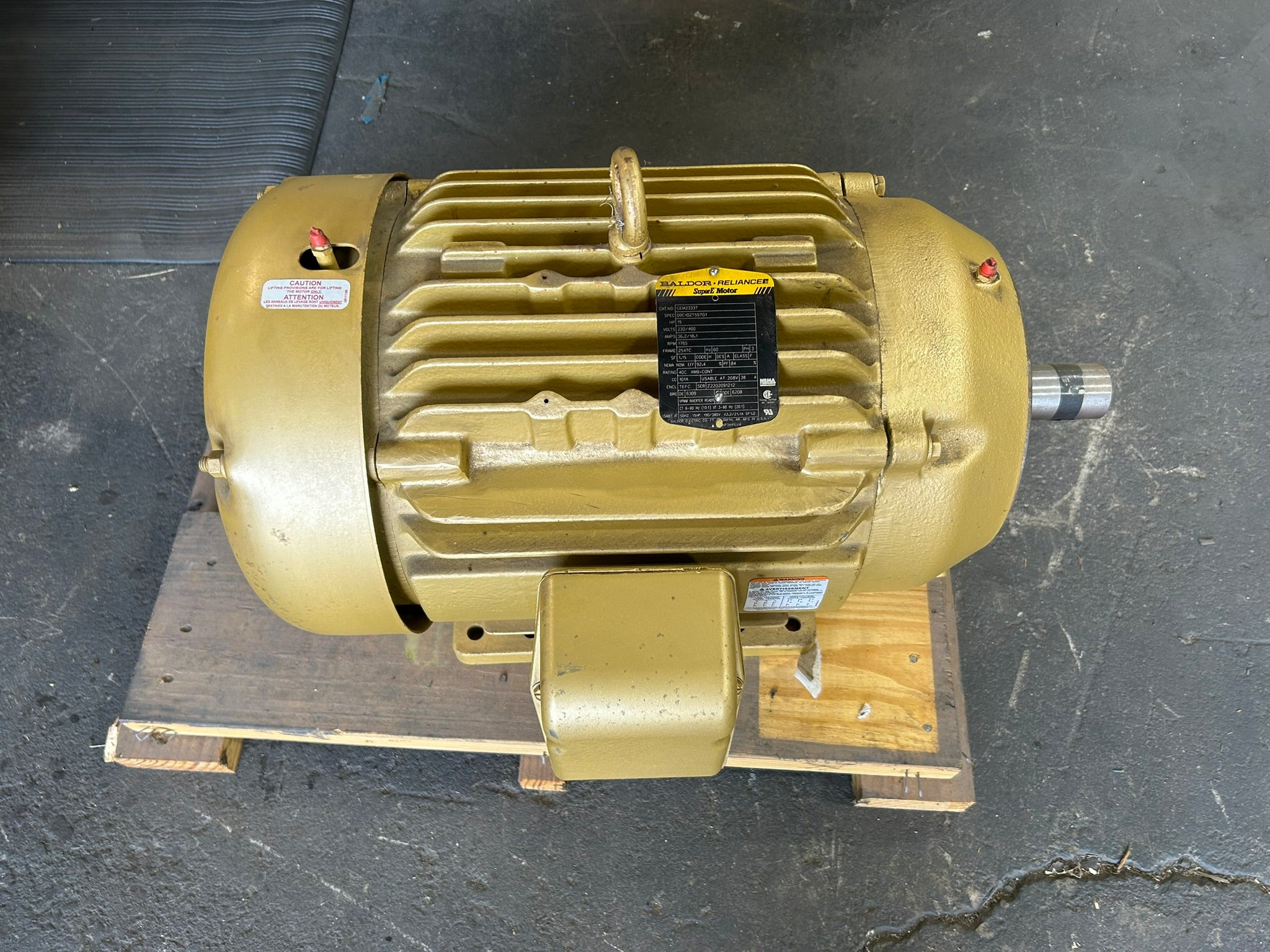 Baldor Reliance CEM2333T Motor 15HP 230/460V 3PH TEFC 1765 RPM 254TC