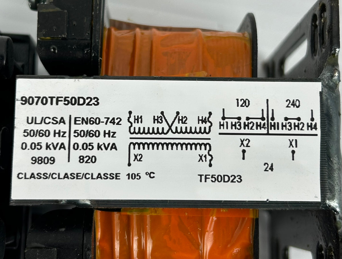 Square D 9070TF50D23 Industrial Control Transformer with LR21455 Fuse Holder
