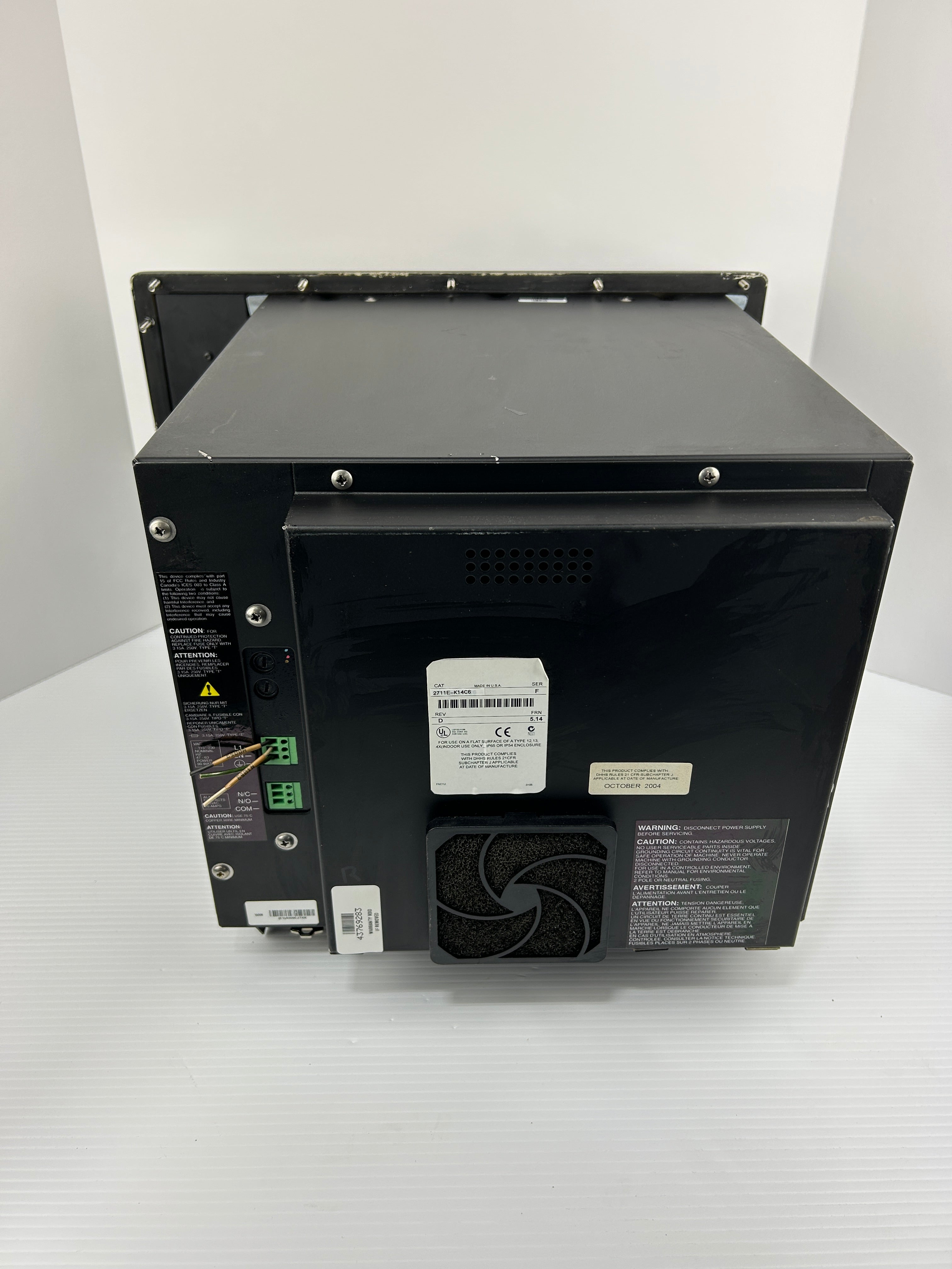 Allen Bradley 2711E-K14C6 PanelView 1400e Series F Rev D FRN 5.14 PLC Panel