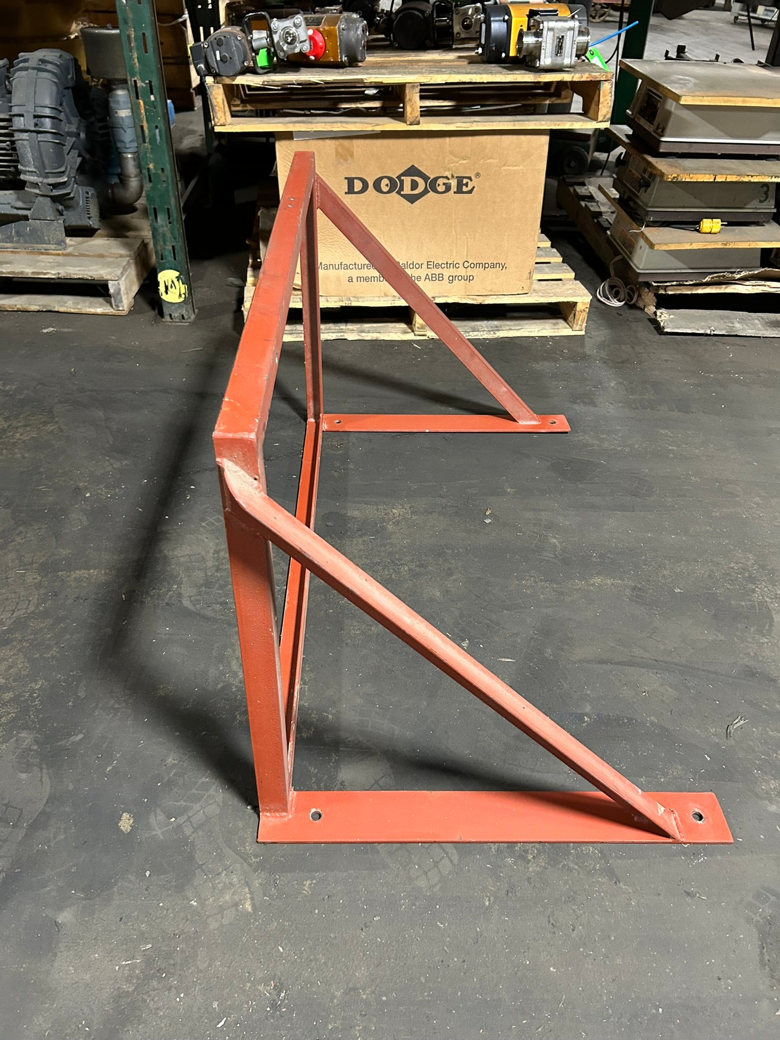 Red Forklift Battery Charger Mount Frame Holder - No Hardware