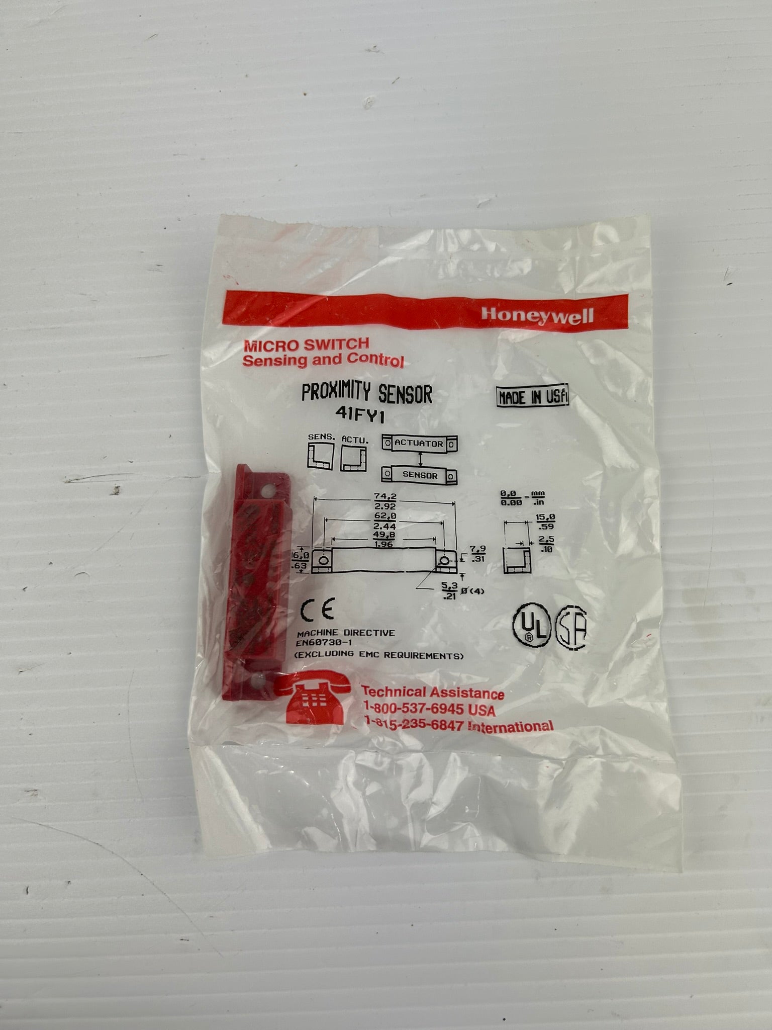 Honeywell 41FY1 Micro Switch Sensing and Control - Proximity Sensor