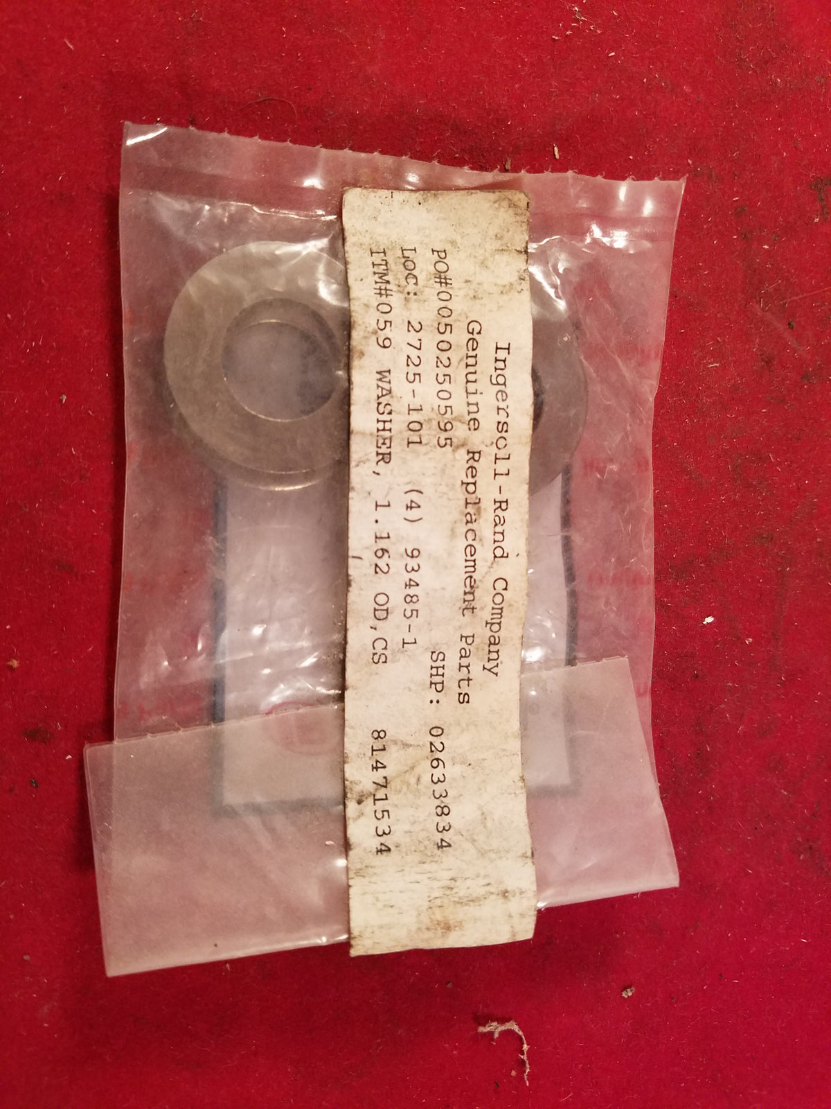 ARO Ingersoll-Rand 93485-1 Washer 1.152" O.D. 059 - Lot of 4
