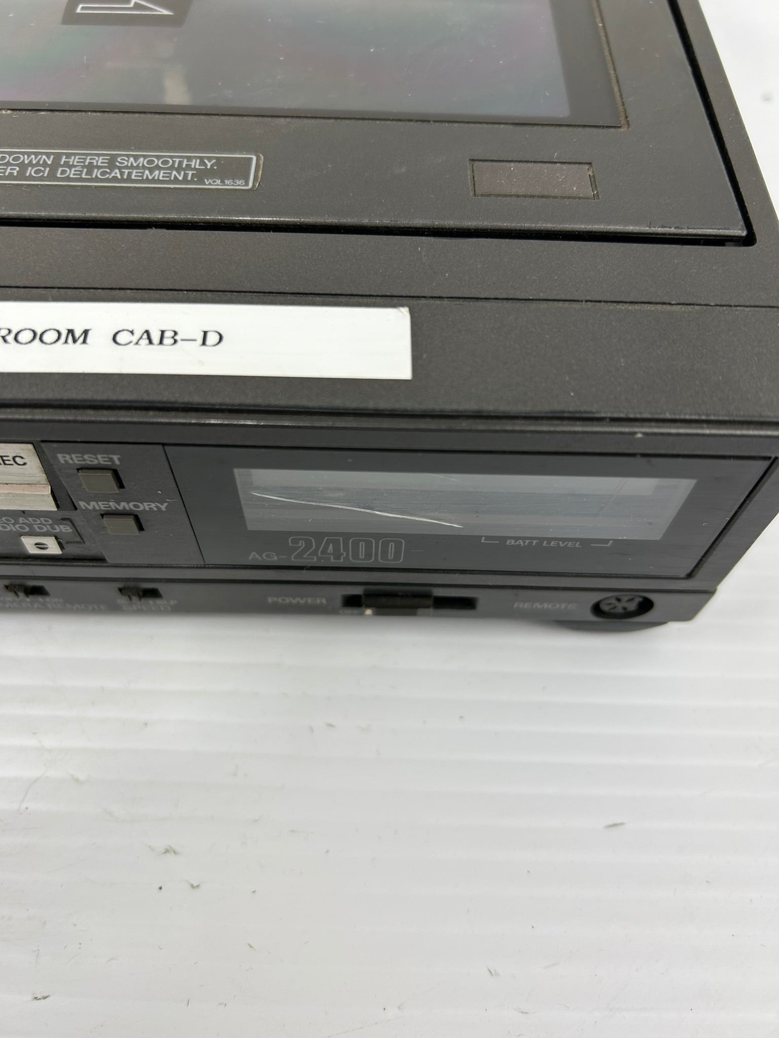 Panasonic AG-2400 Portable Video Cassette Recorder - No Battery
