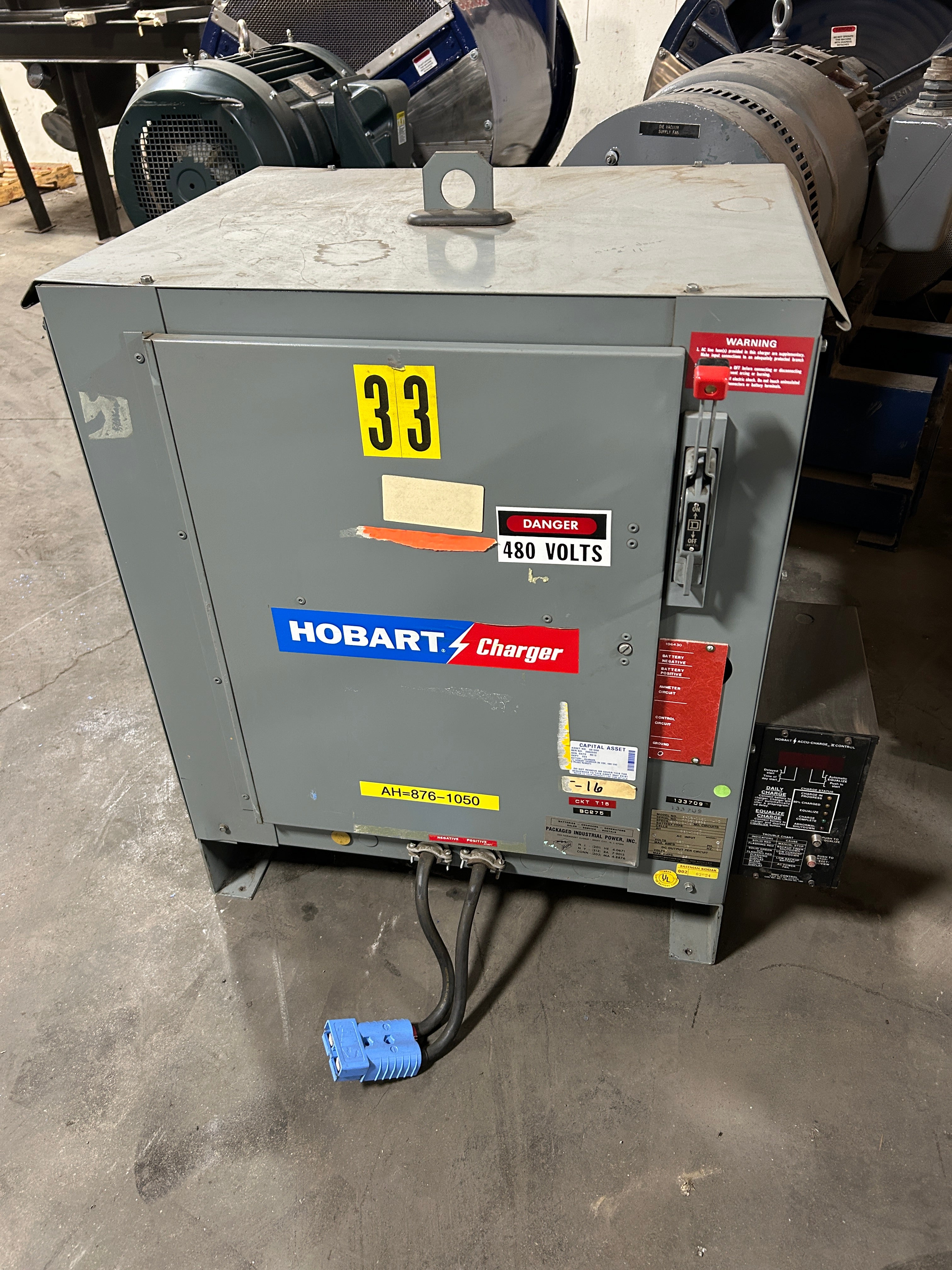 Hobart 3R18-1050MJIC Forklift Battery Charger 36V 3PH 18 Cell w/ Accu-Charge II