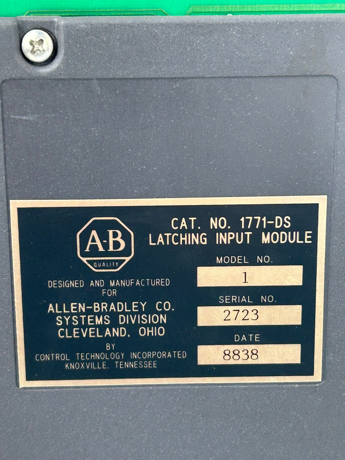 Allen-Bradley 1771-DS Latching Input Module Model 1