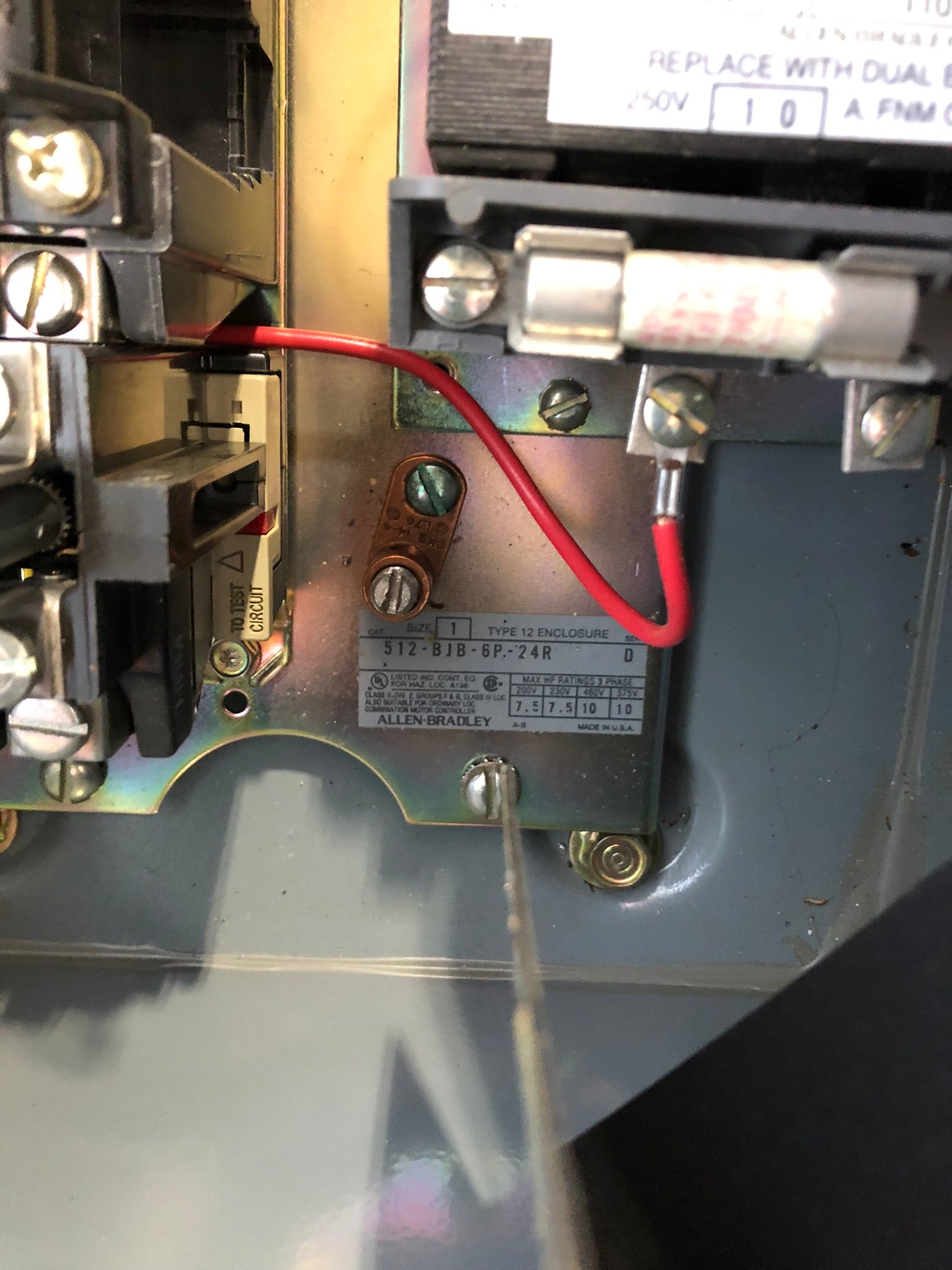 Allen Bradley 512-BJB-6P-24R Combination Motor Controller Series D Type 12