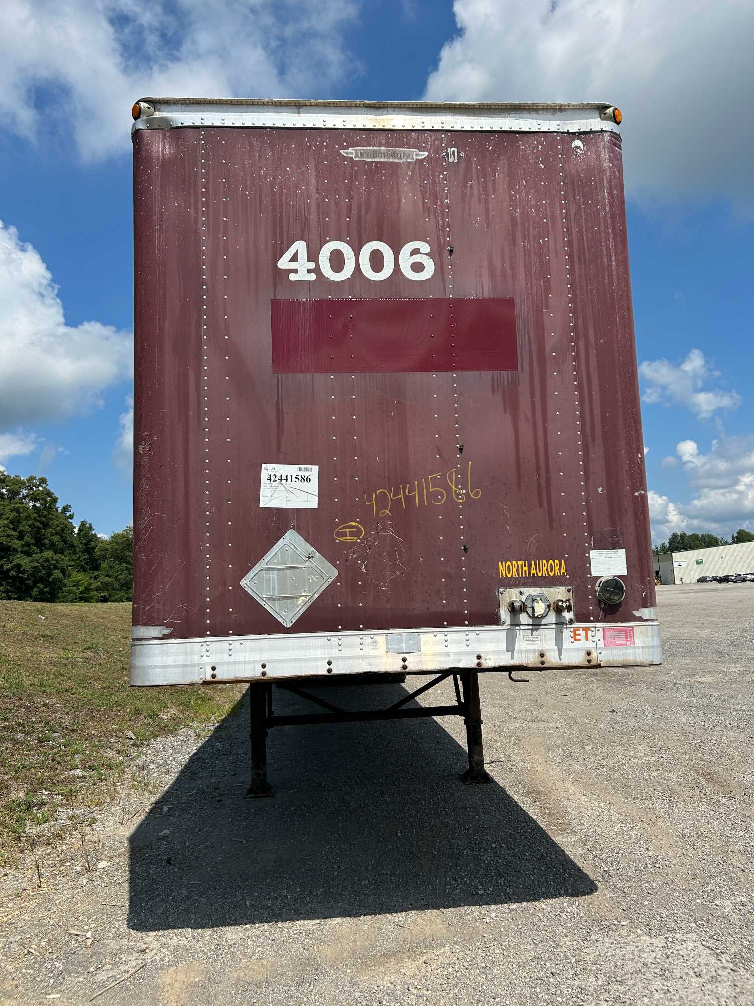 2004 Trailmobile 53' Dry Van Semi Trailer Air Ride Swing Doors 2MN01JAH941000997