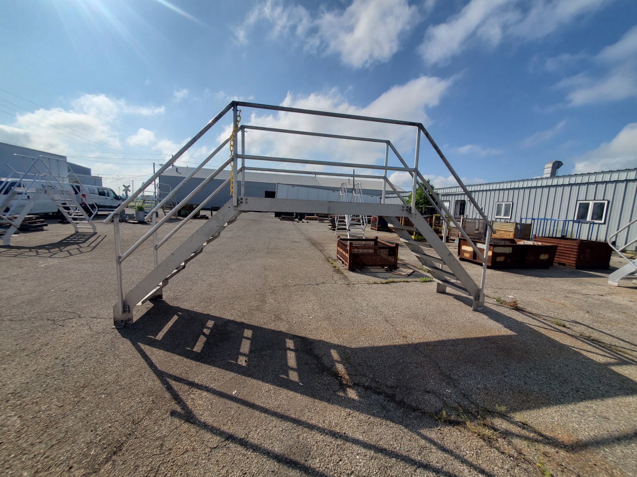 Cotterman Aluminum Crossover Bridge Ladder Platform Stairs & Handrails 180" L