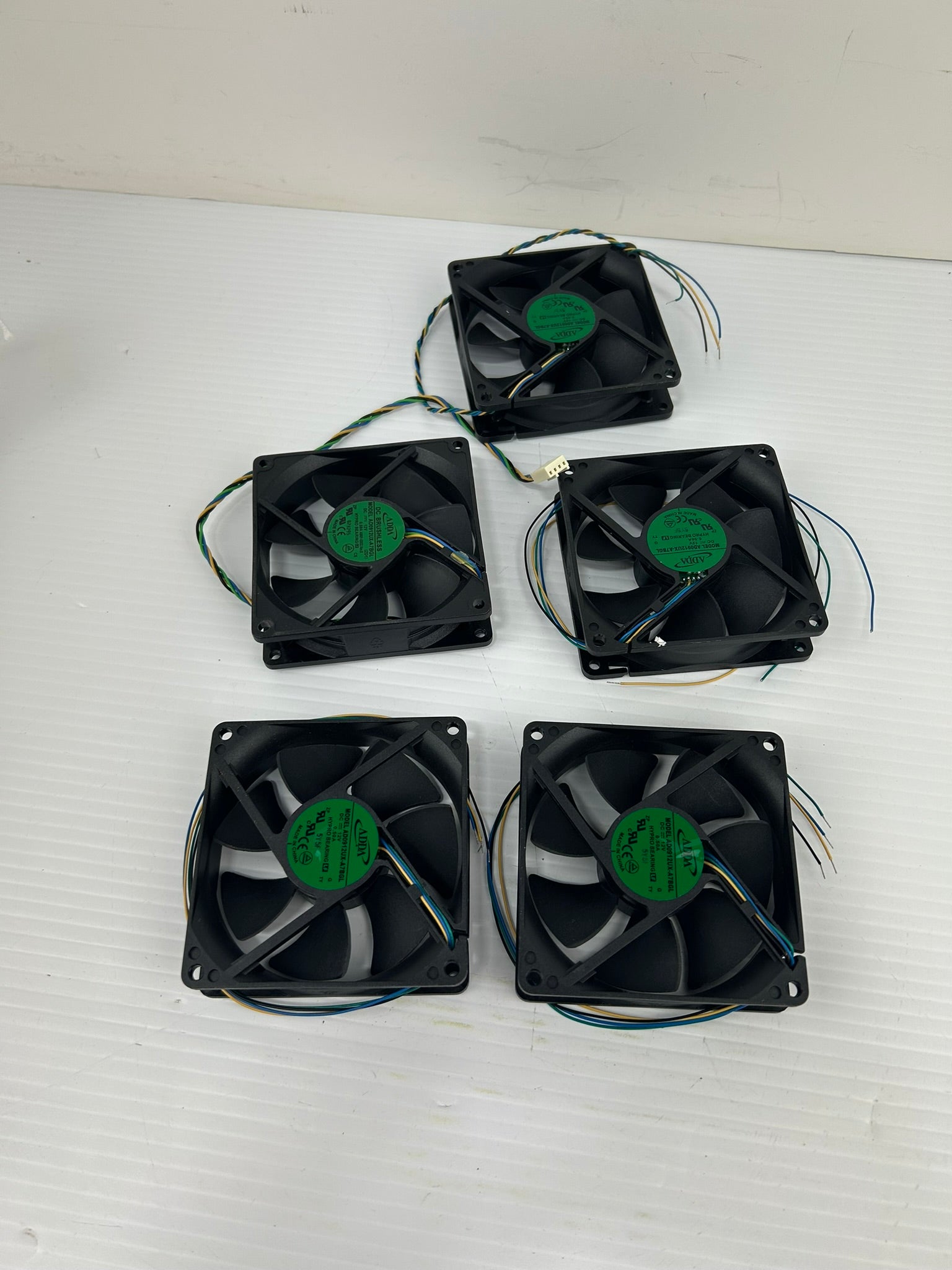 ADDA AD0912UX-A7BGL DC Brushless Cooling Fan 12V - Lot of 5