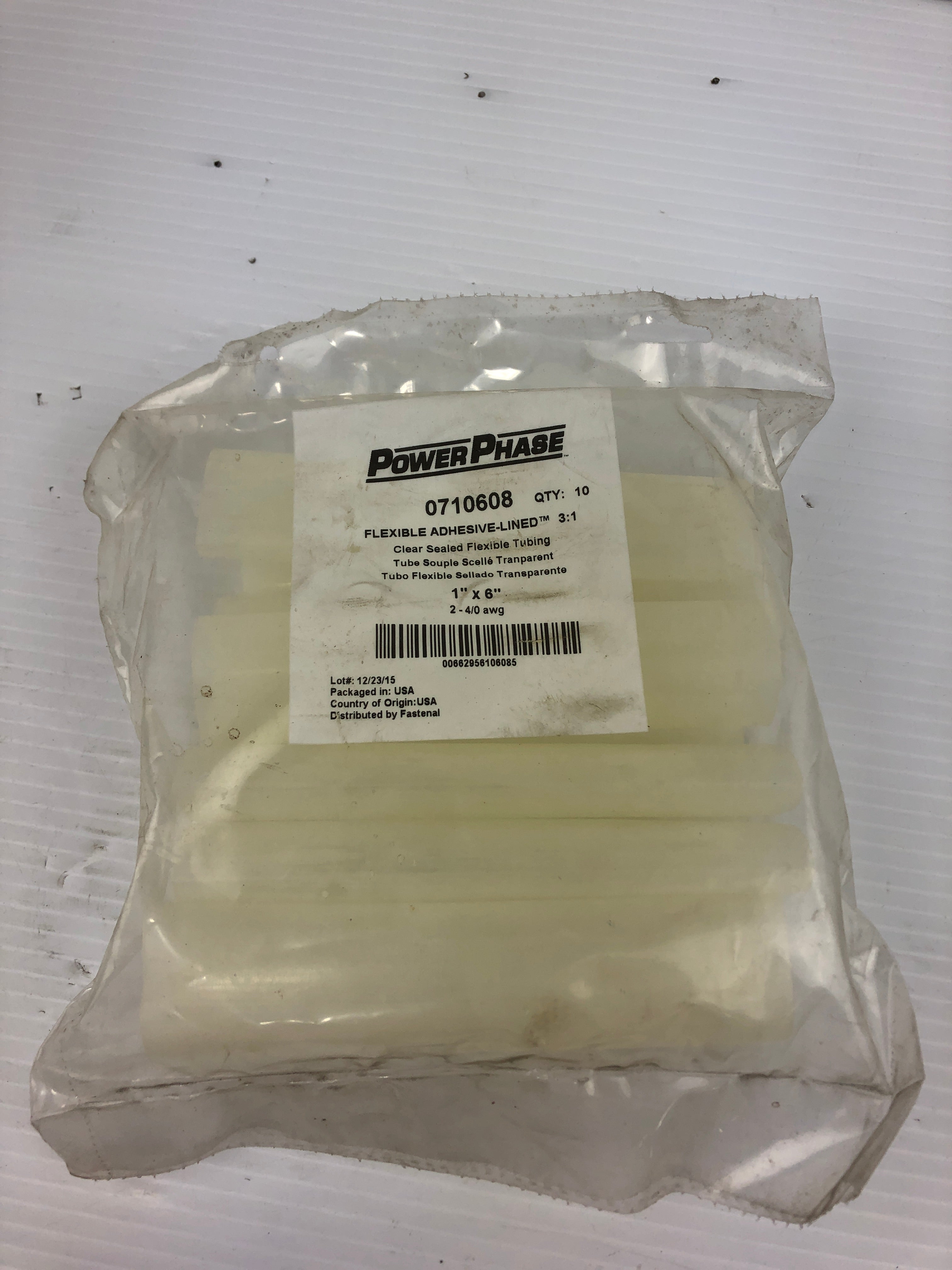 Power Phase 0710608 Flexible Adhesive-Lined Clear Sealed Flexible Tubing - 10 Pk