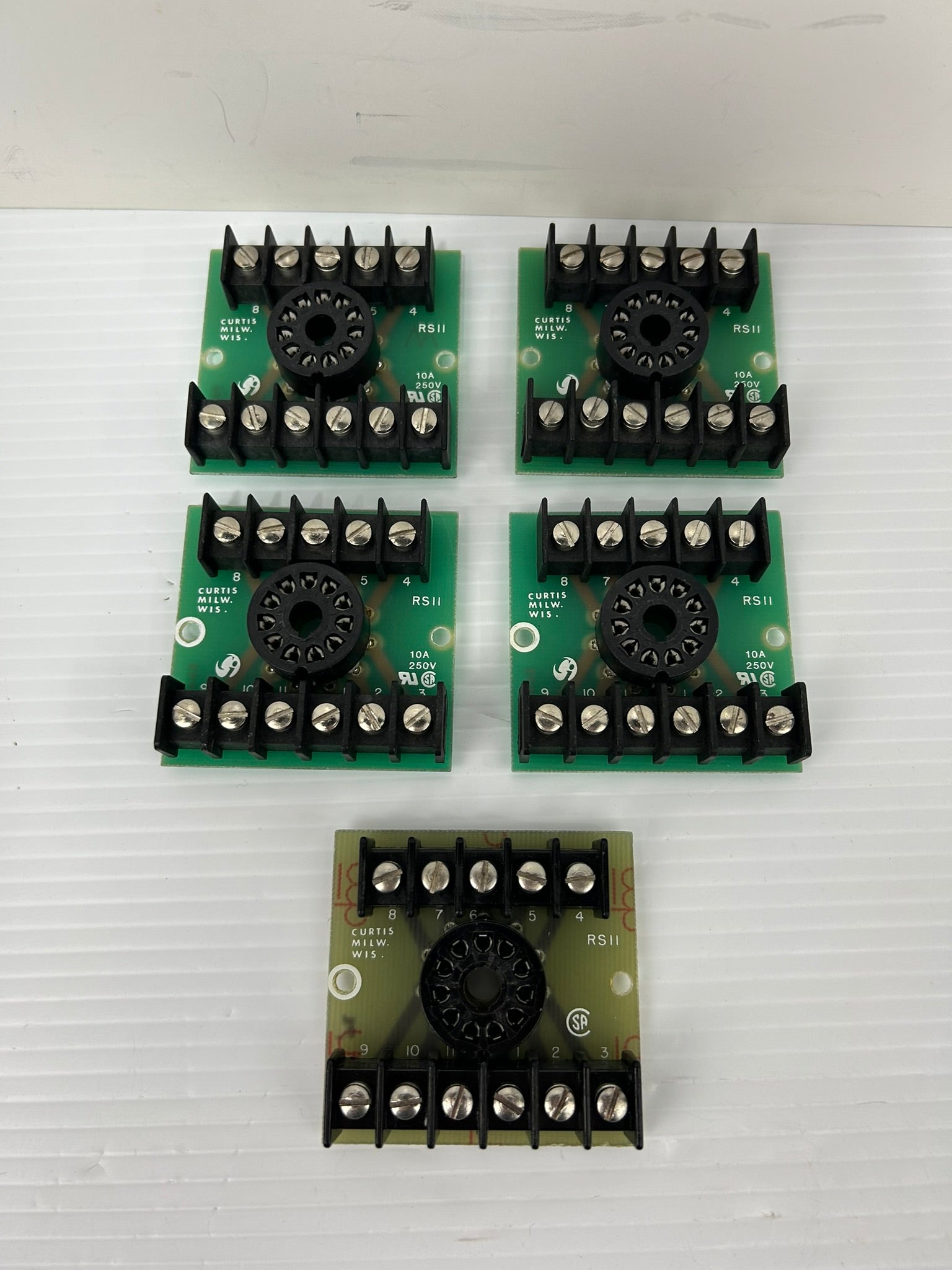 Curtis RS11 Relay Socket 250V 10A - Lot of 5