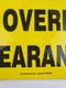 Metal Hanging Sign Yellow CAUTION - LOW OVERHEAD CLEARANCE