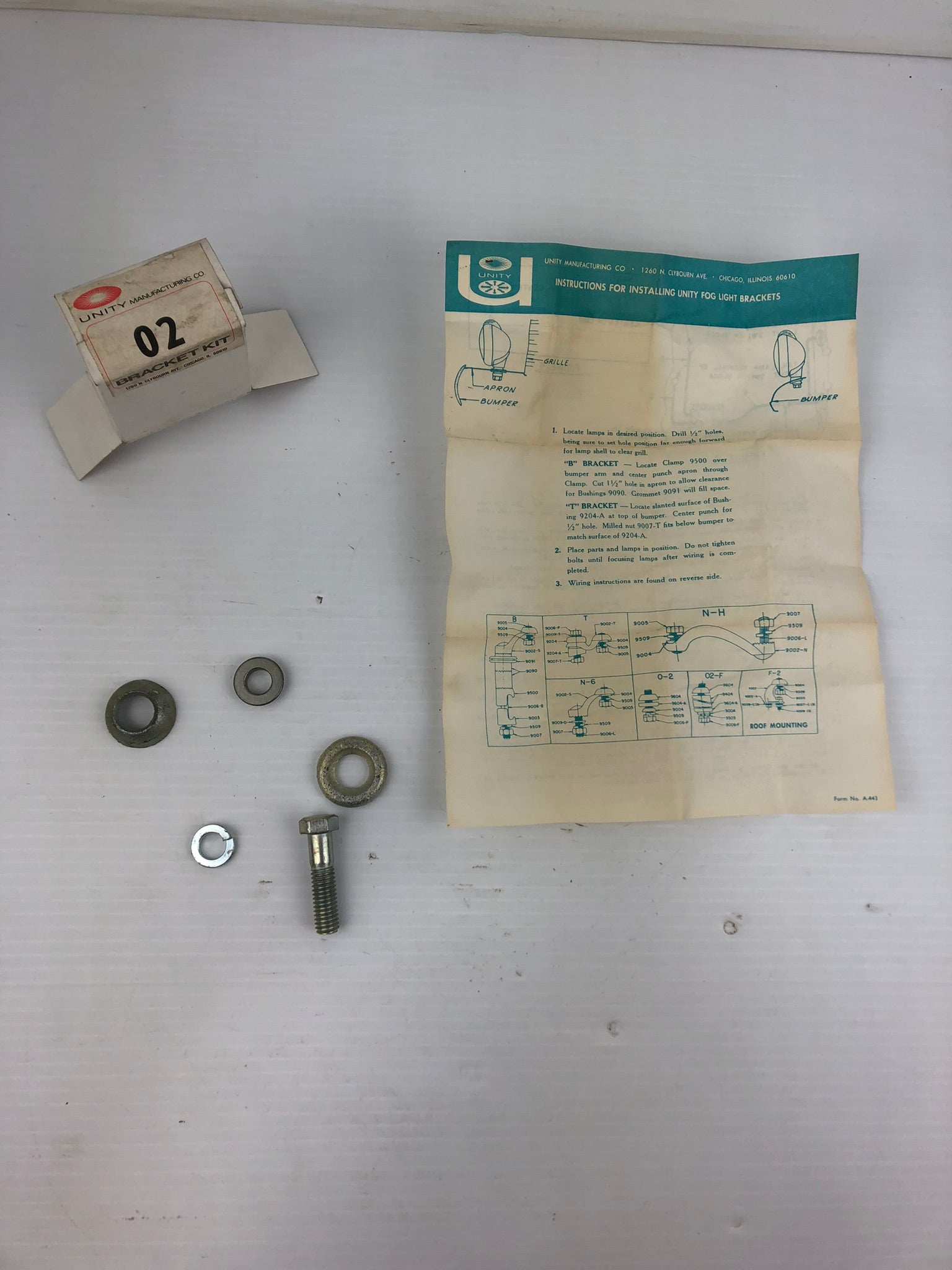 Unity Mfg. Co. 02 Bracket Kit