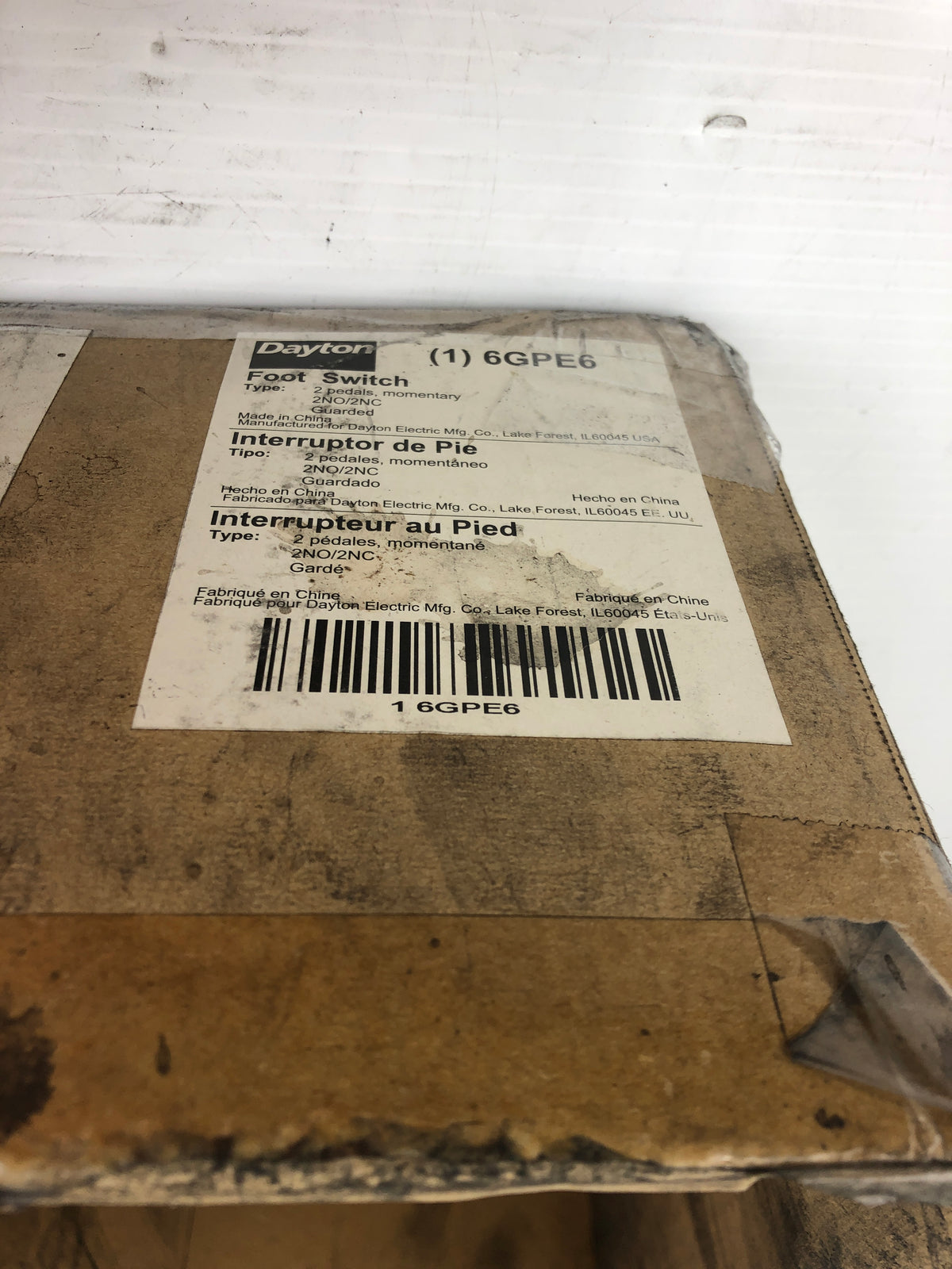 Dayton 6GPE6 Foot Switch Type 1