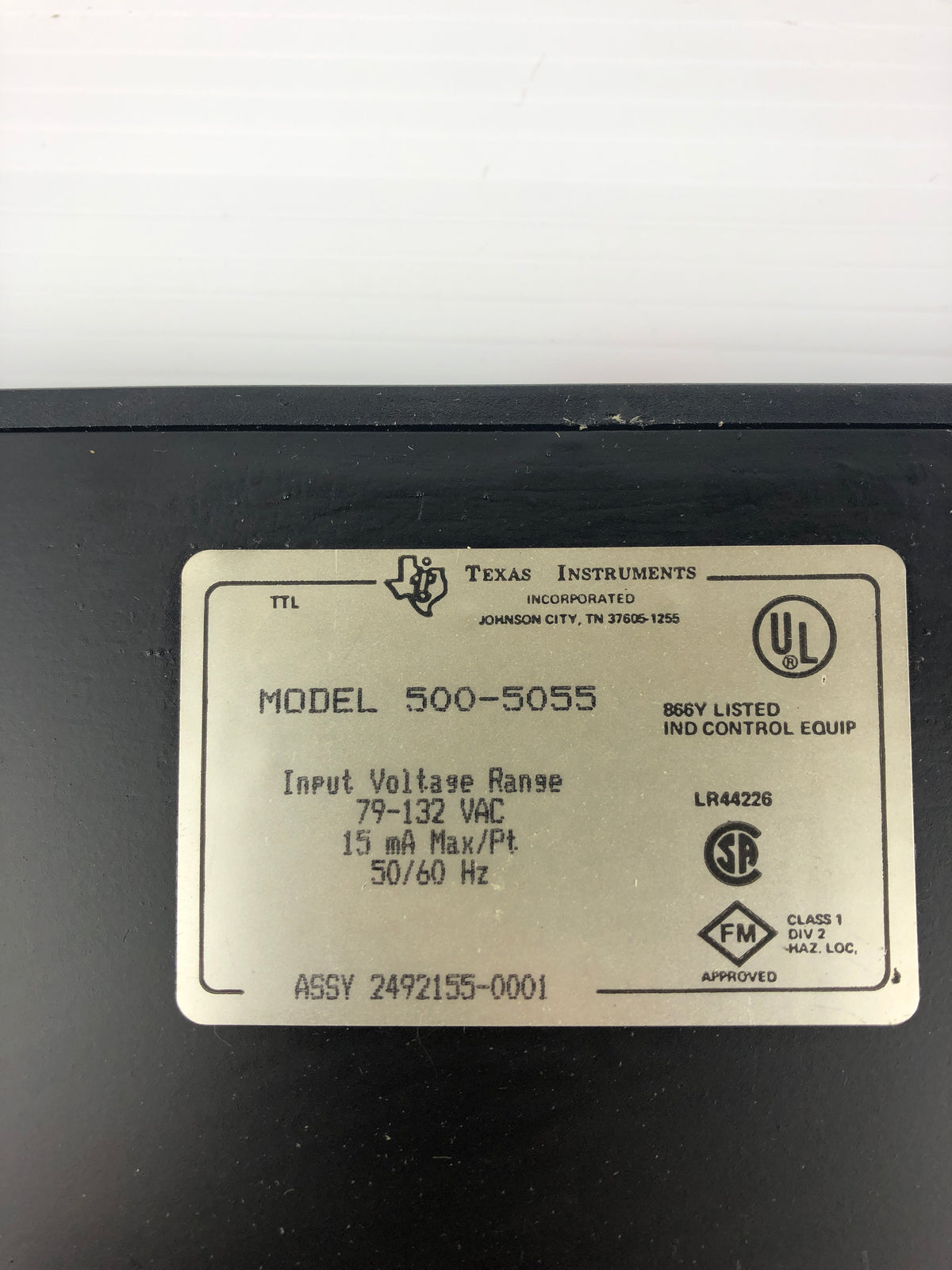 Texas Instruments 500-5055 Input Module 79-132VAC 15mA 32PT 50/60Hz
