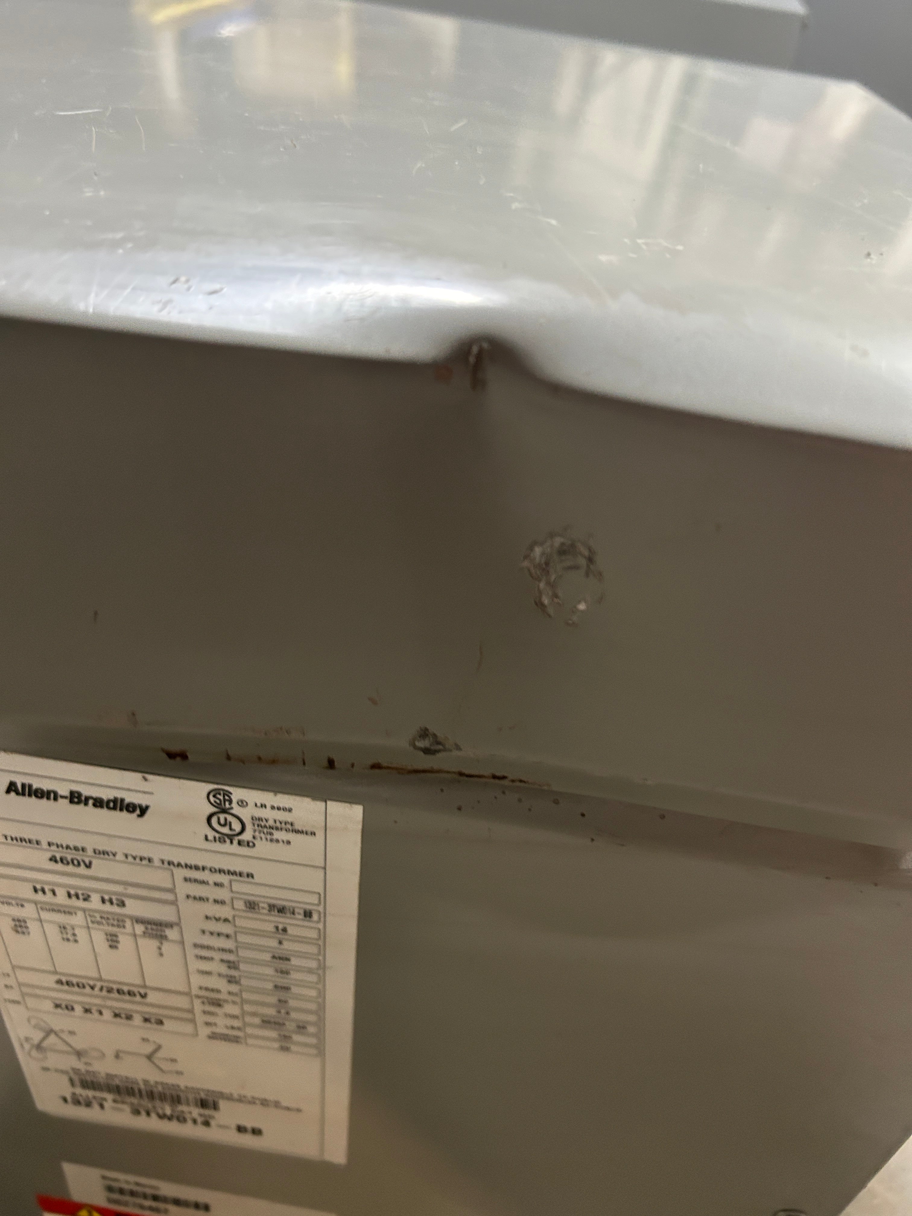 Allen-Bradley 1321-3TW014-BB Dry Type Transformer 14kVA 3PH 460V NEMA 3R CU