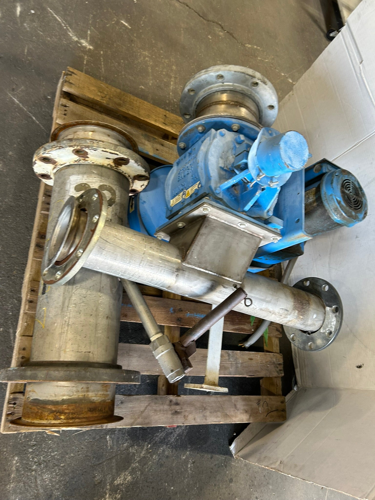 Andritz Sprout 10X8 STD Blower Rotary Airlock Valve w/ Gearbox & Motor 07-00059