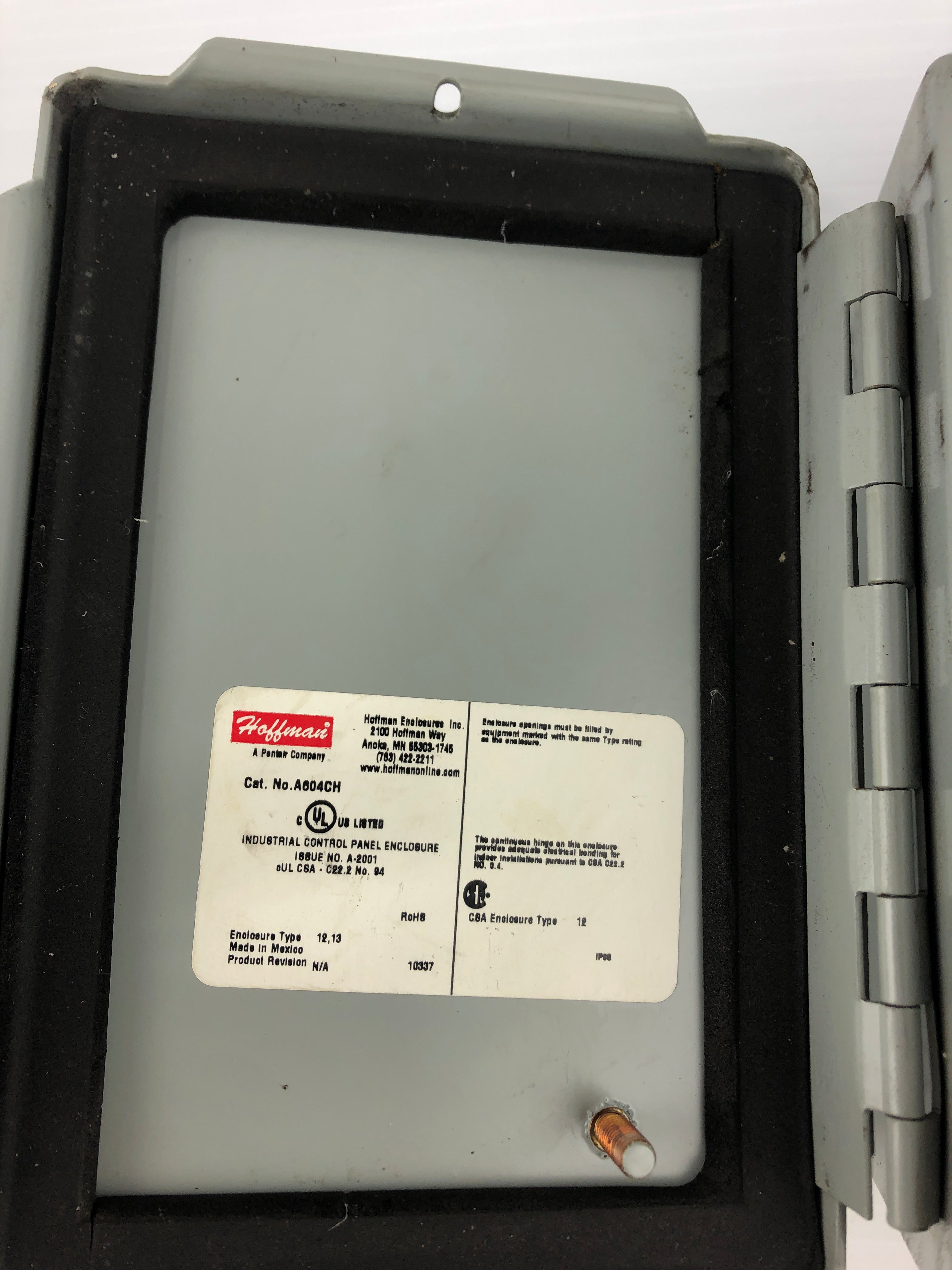 Hoffman A604CH Industrial Control Panel Enclosure 6" x 4" x 3" - Empty