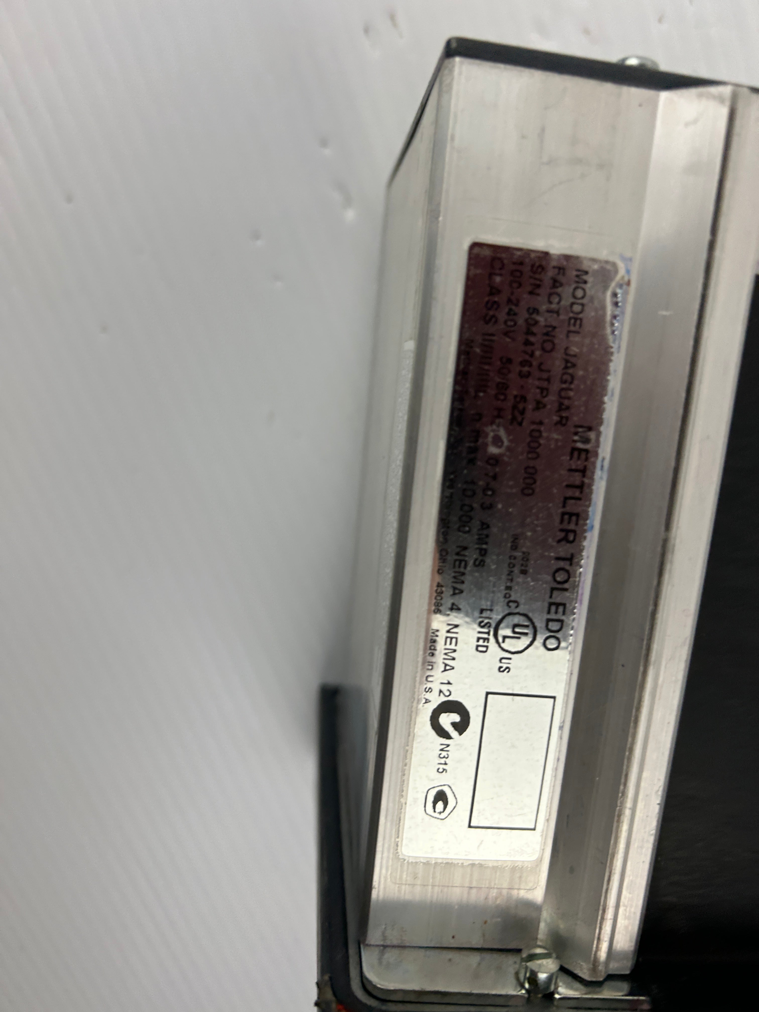 Mettler Toledo JAGUAR Scale Controller Interface Panel JTPA1000000