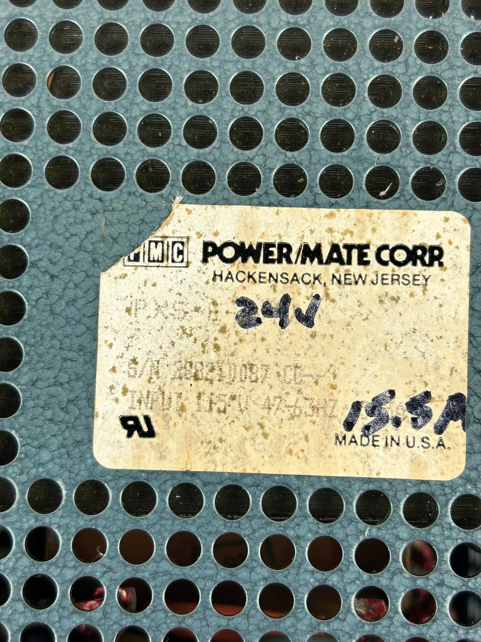 Power Mate Corp PXS-E-24V Power Supply Input 115V 47-63 Hz