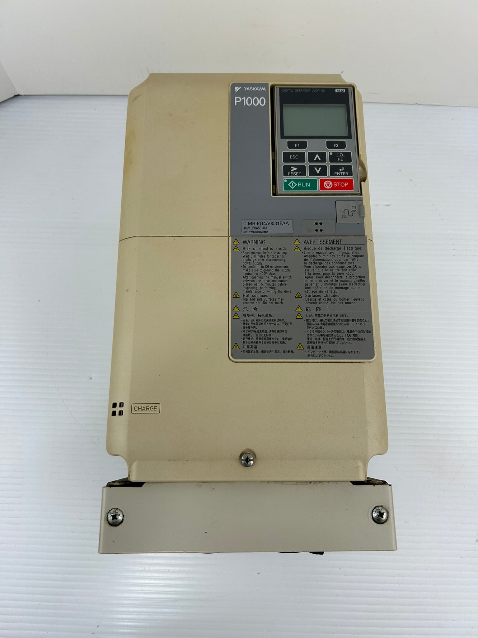 Yaskawa CIMR-PU4A0031FAA AC Drive Rev E