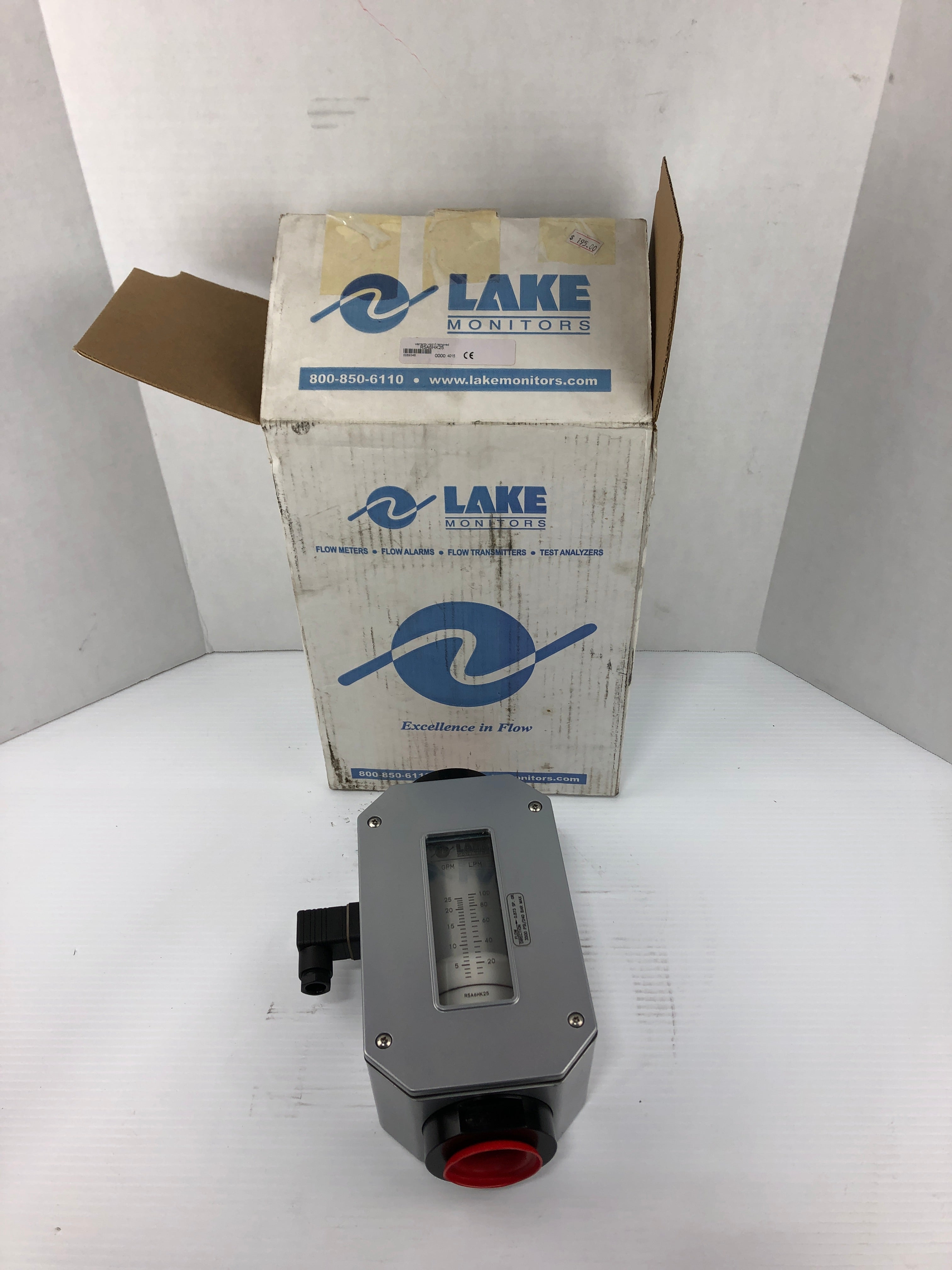 Lake Monitors R5A6HK25 Flow Gauge 0-25 GPM 0-100 LPM