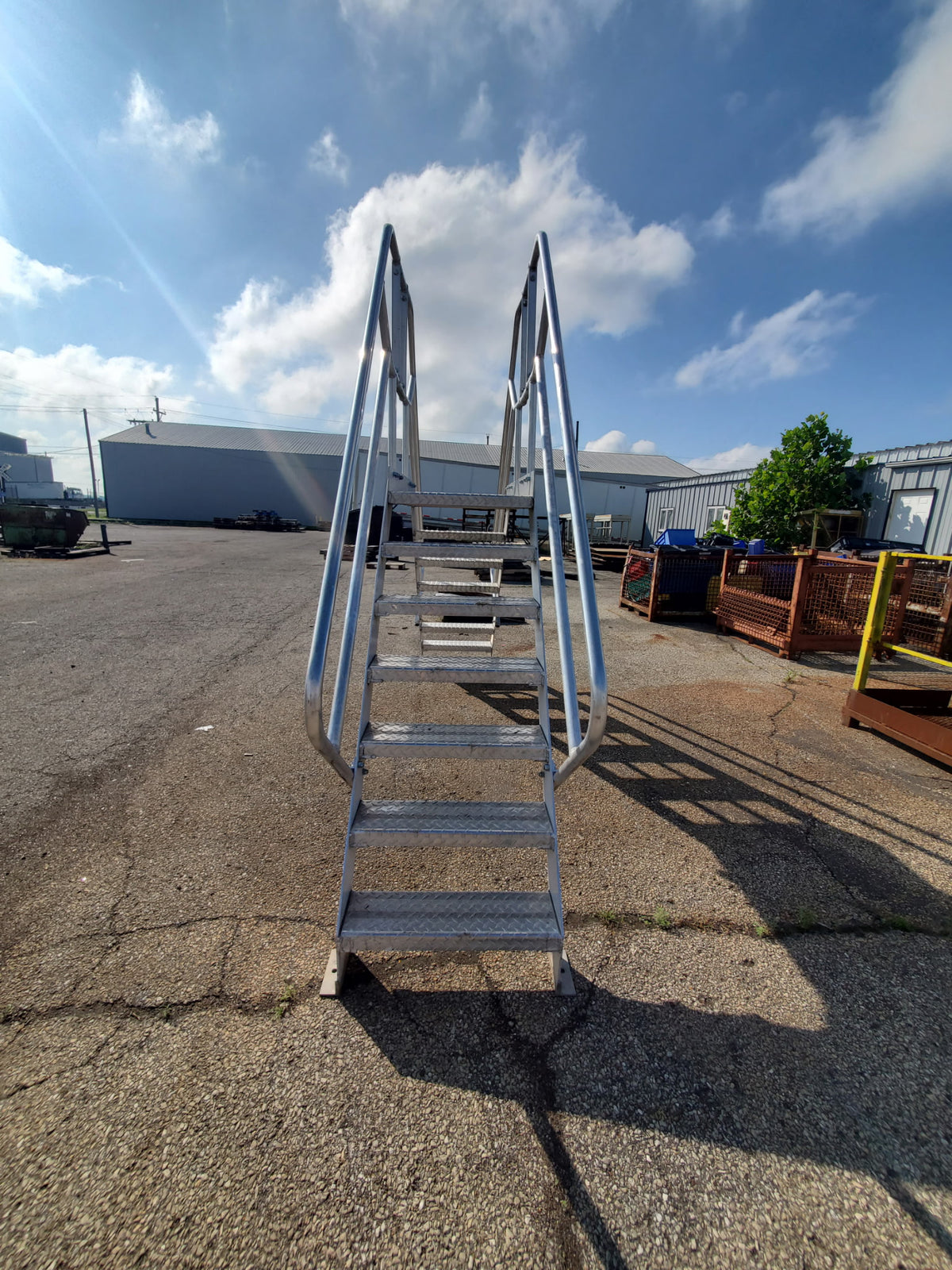 Cotterman Aluminum Crossover Bridge Ladder Platform Stairs & Handrails 131" L
