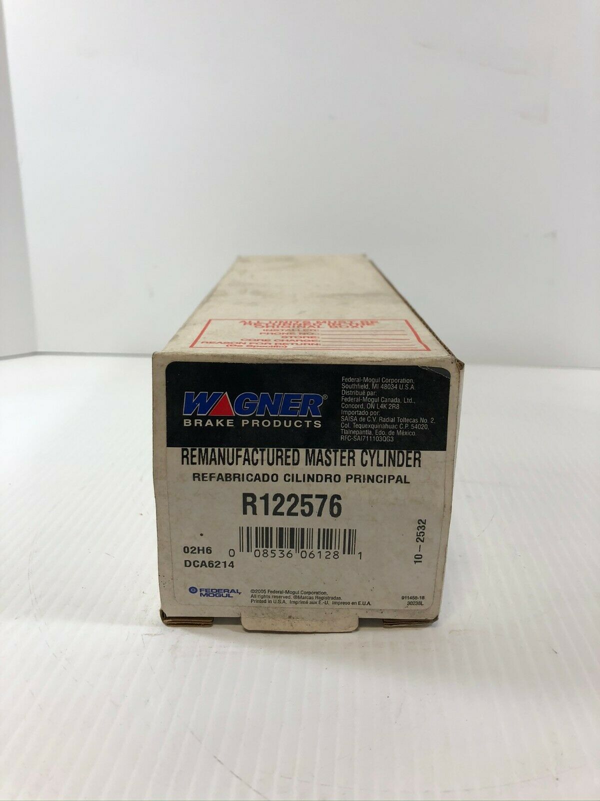 Wagner R122576 Remanufactured Master Cylinder